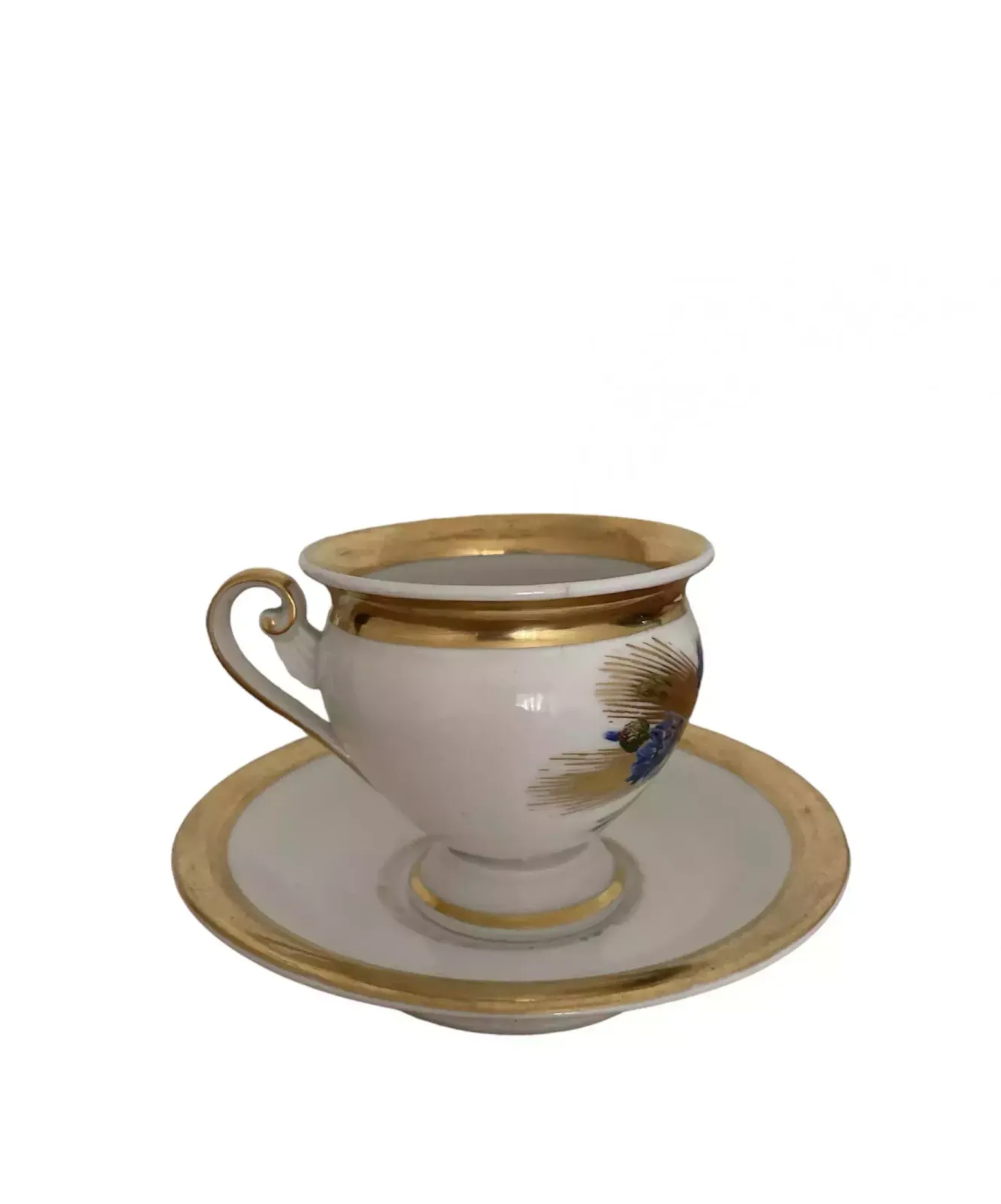 Royal Copenhagen Empire Style Cup And Saucer   19th Century Porcelain, Denmark photo Home Decor
