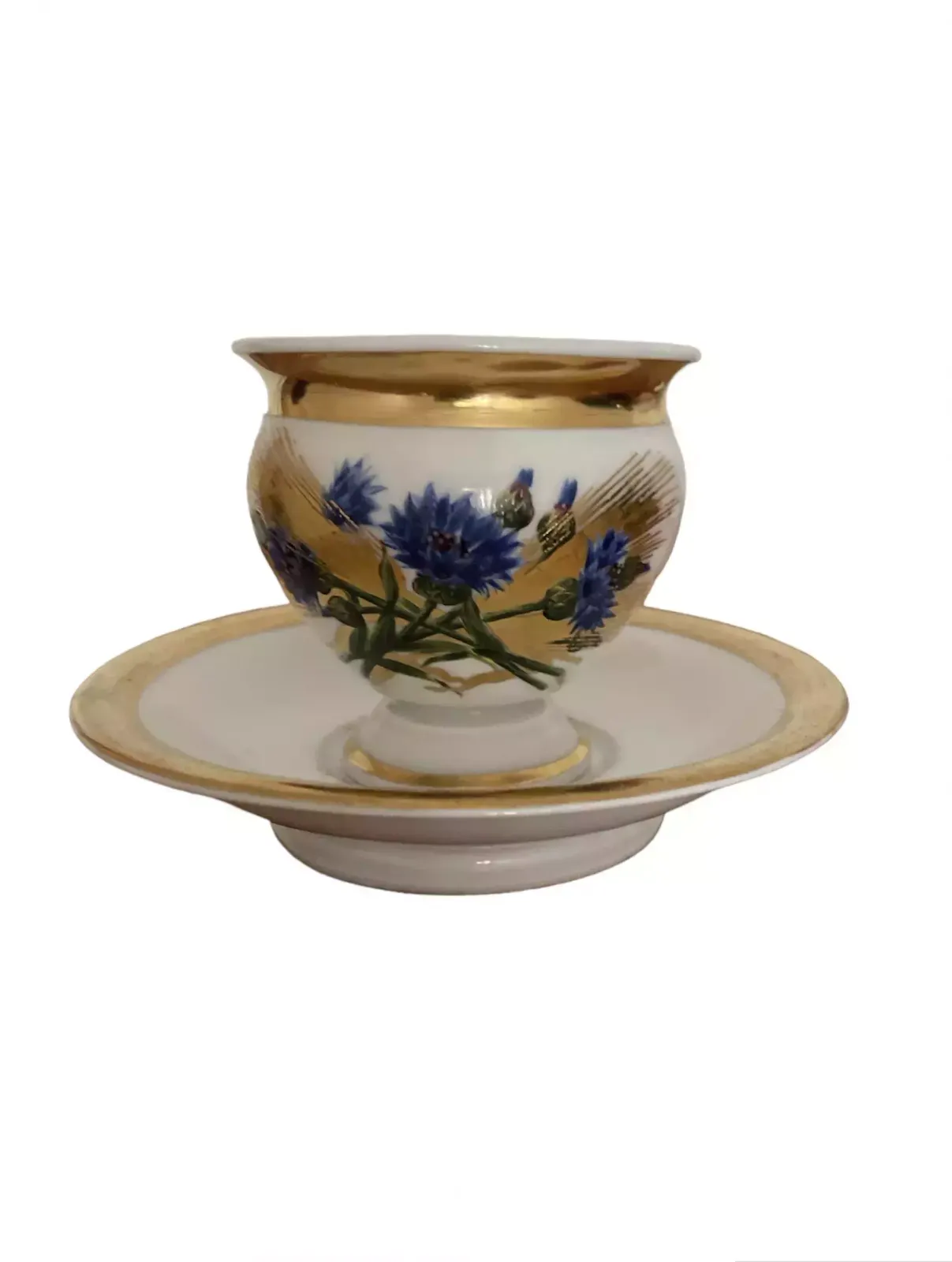 Royal Copenhagen Empire Style Cup And Saucer   19th Century Porcelain, Denmark photo vintage