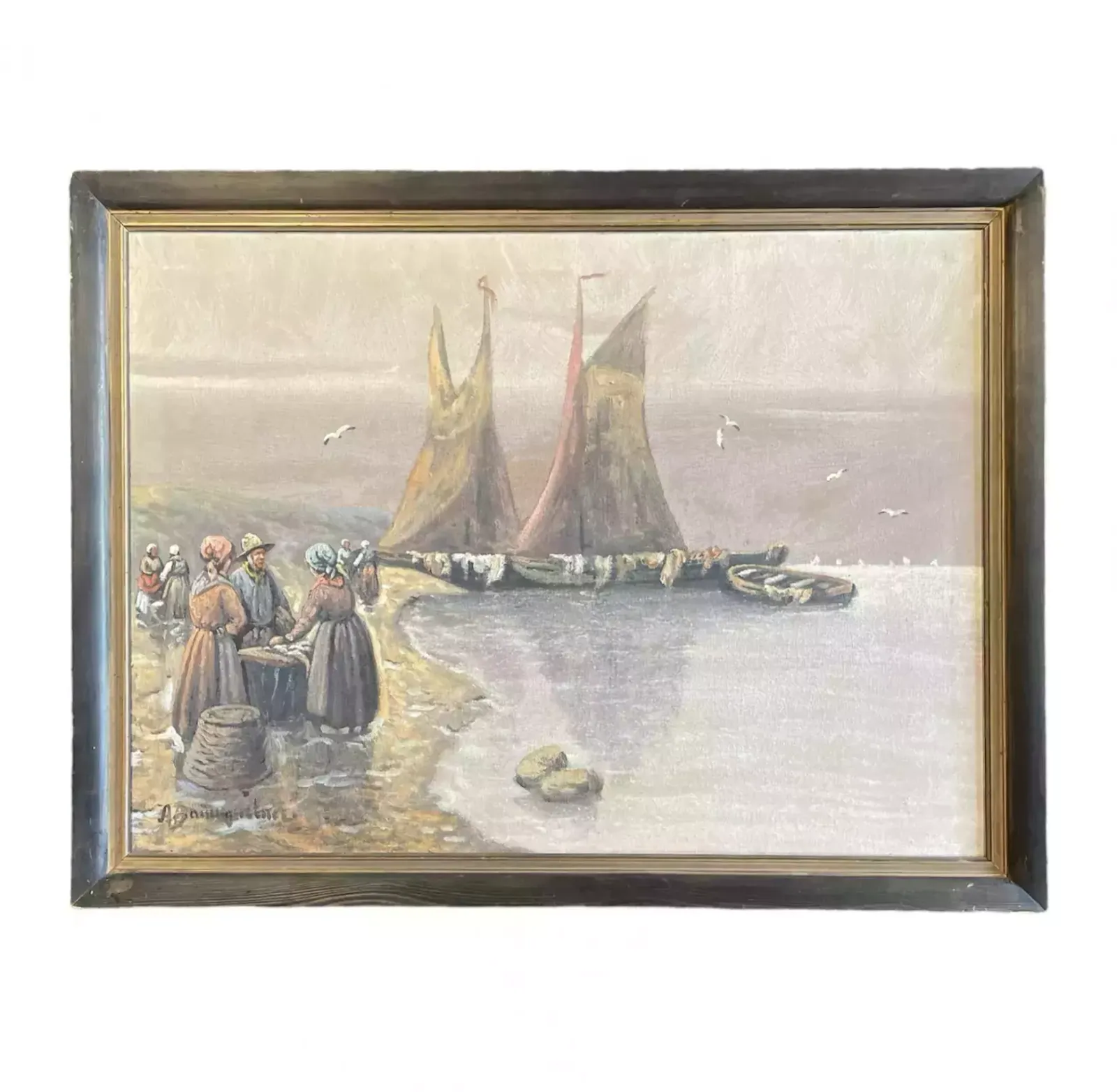 Fish Market By A. Baumgartner (Austrian, 19th Century) photo Art