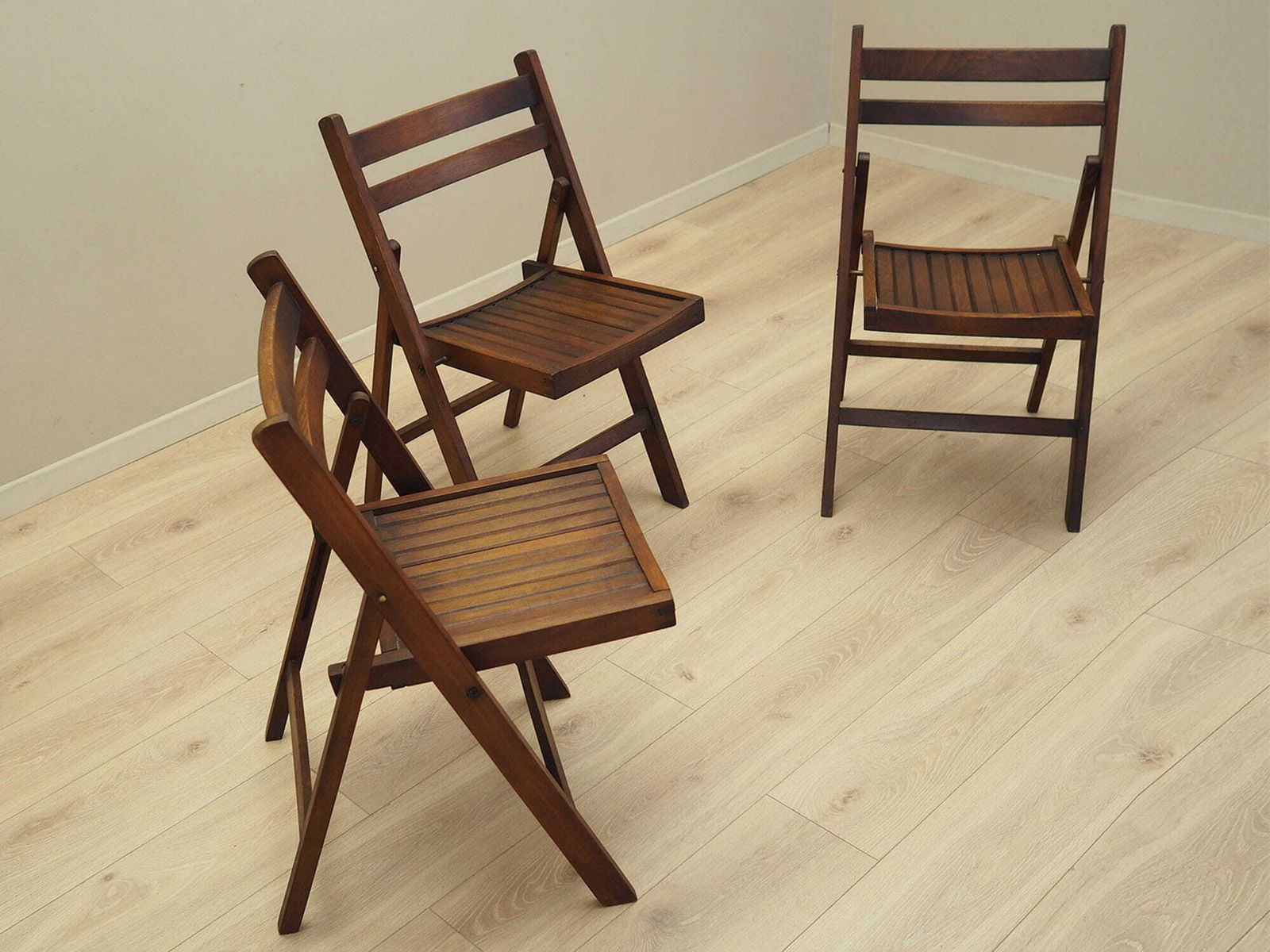 Set Of Three Pine Chairs, 1990s, Scandinavian Design, Manufacture: Denmark photo for sale