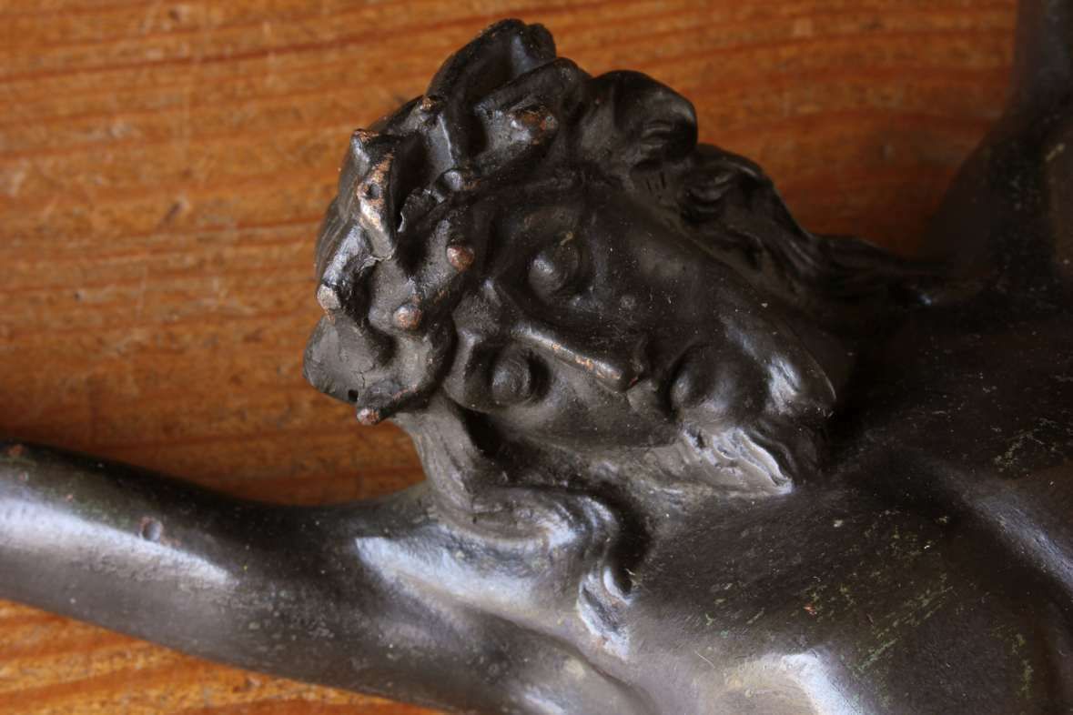 Large Bronze Jesus Christ Figure. 19th Century Corpus Religious Statue. photo 930.0