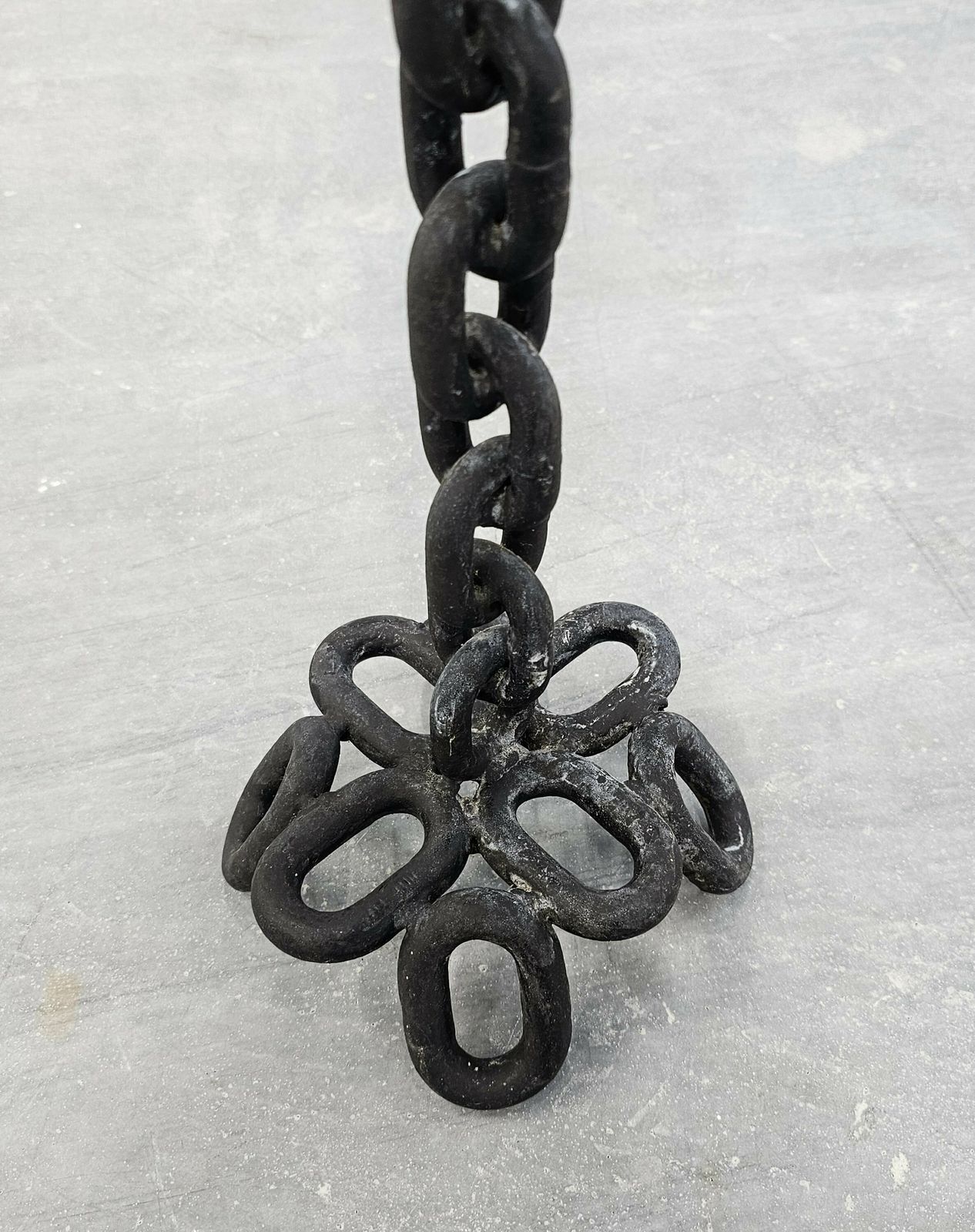Large Brutalist Iron Chain Candlestick Holder // Made In France In 1960s photo Home Decor