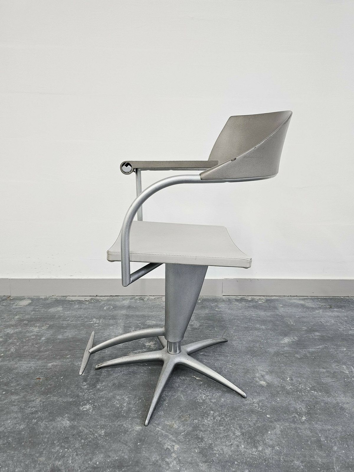 Exceptionally Rare Techno Barber Chair Designed By Philippe Starck For L'oreal // Made In France In 1989 photo furniture