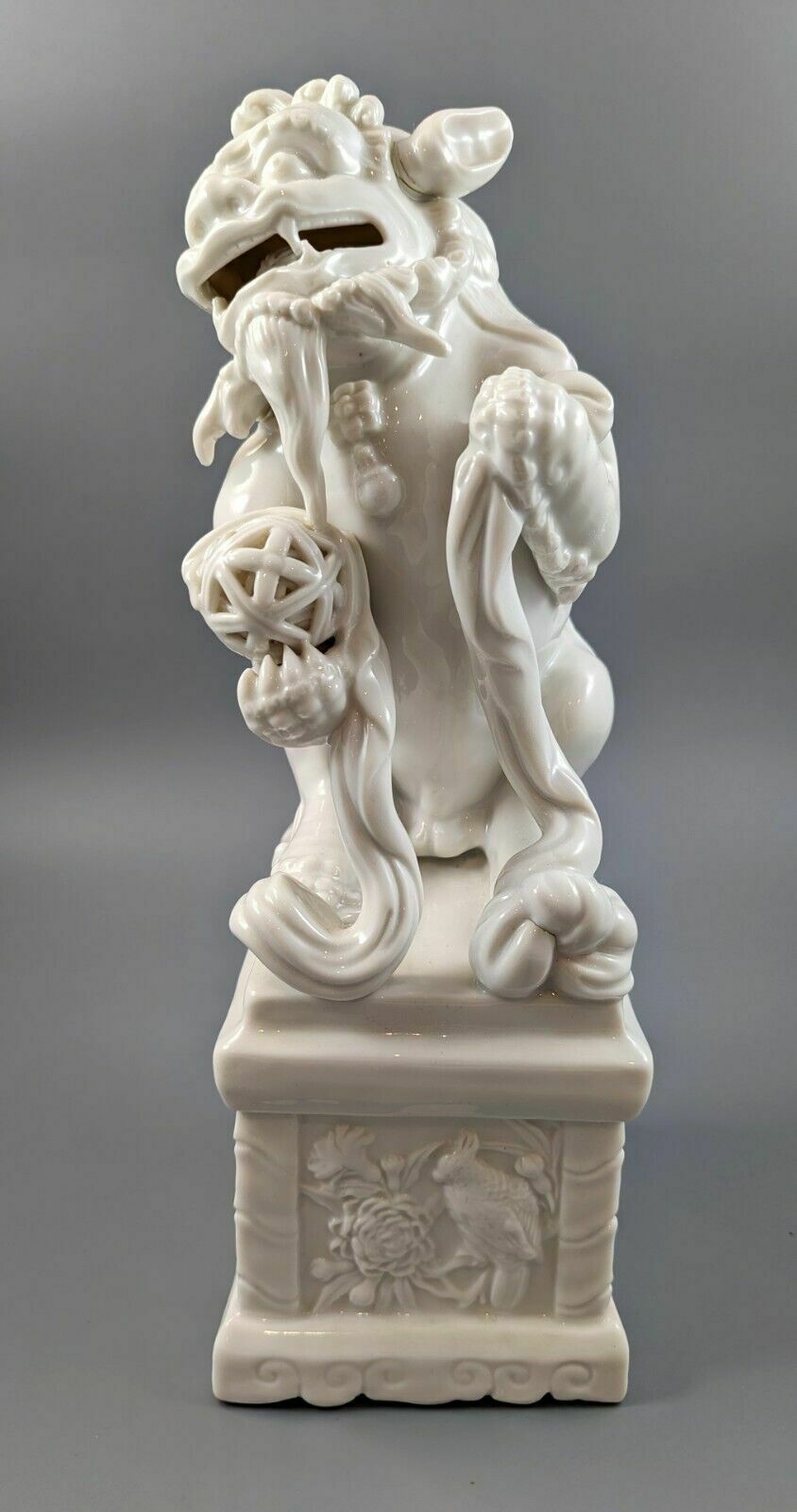 Antique Chinese Porcelain Blanc De Chine Foo Dog photo furniture