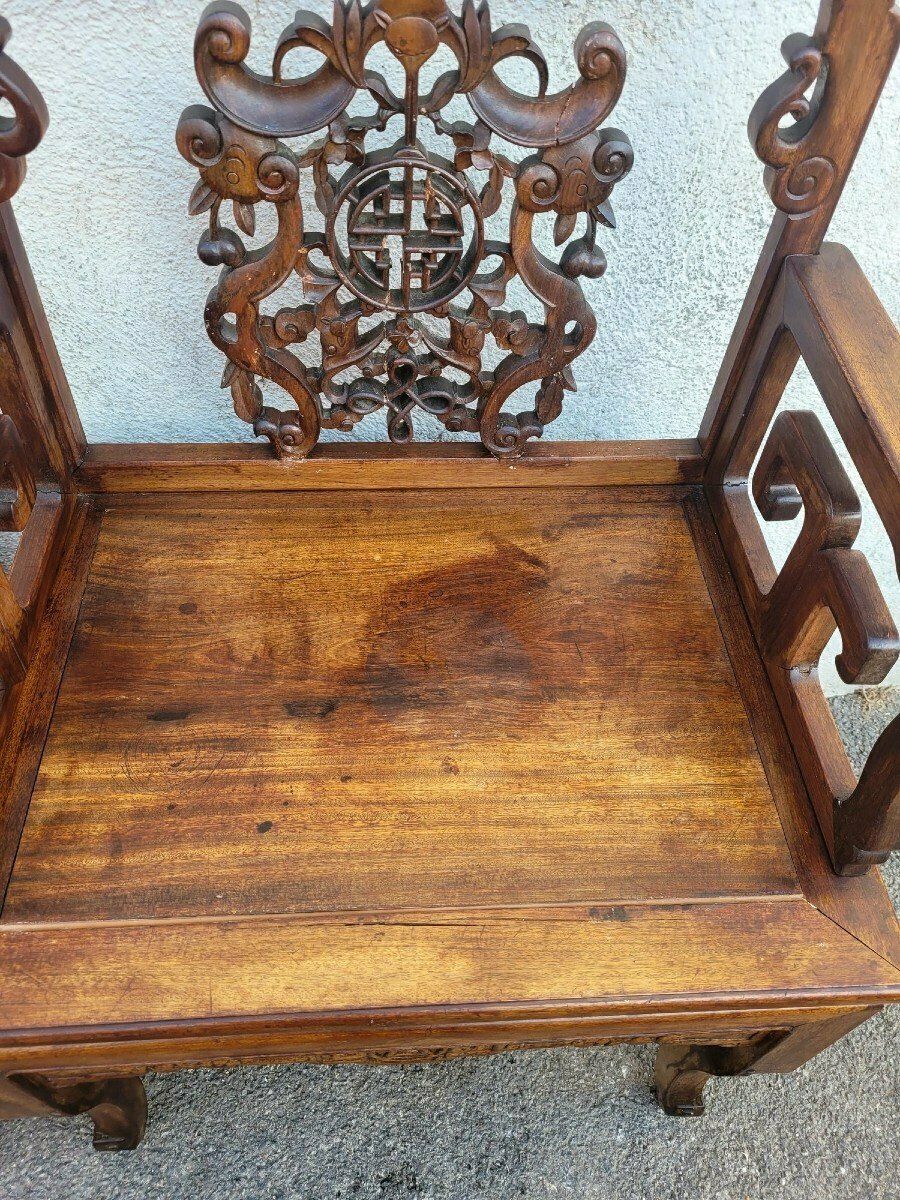 Pair Of Carved Wooden Armchairs, China, Late 19th Early 20th Century photo buy