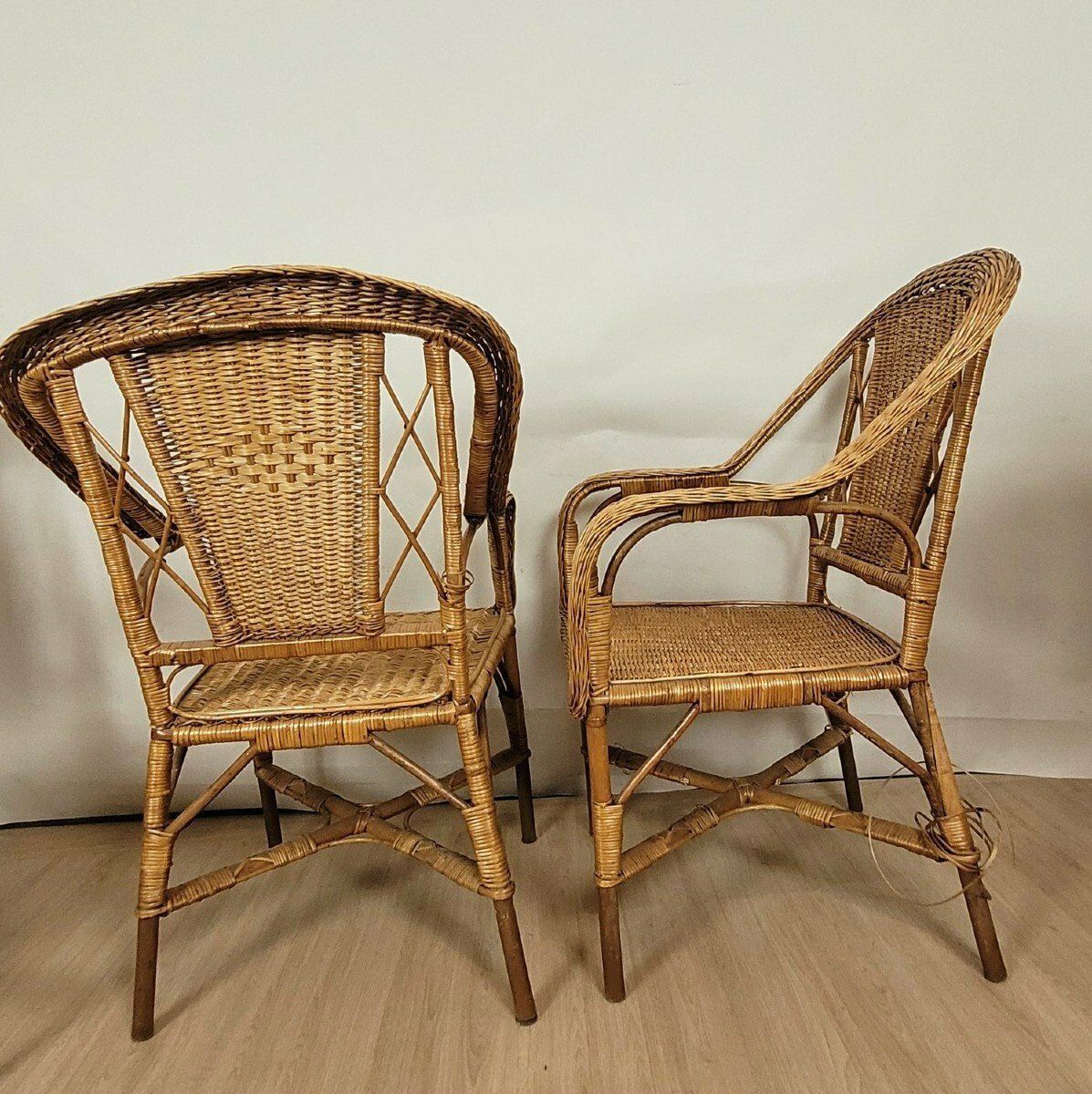 Mid 20th Century 9 Piece Rattan Living Room Set photo for sale