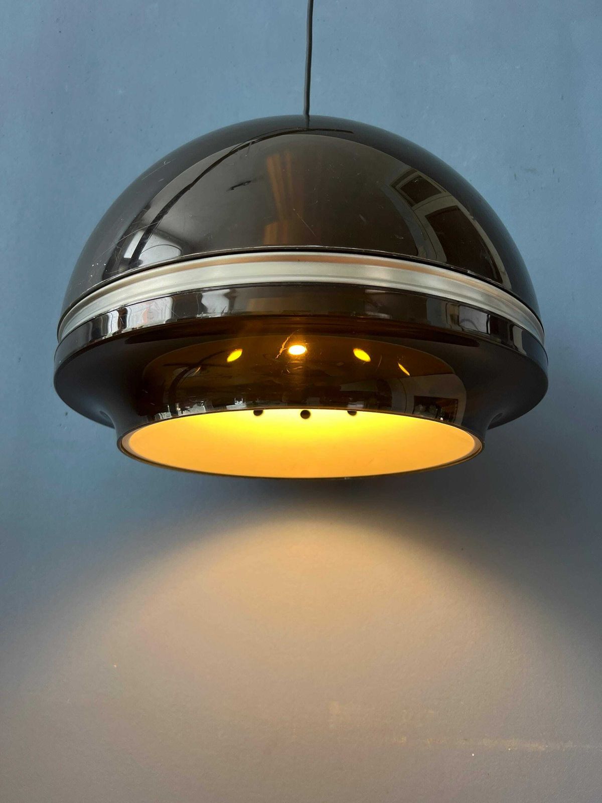 Grote Dijkstra Flying Saucer Space Age Dome Hanglamp photo for sale