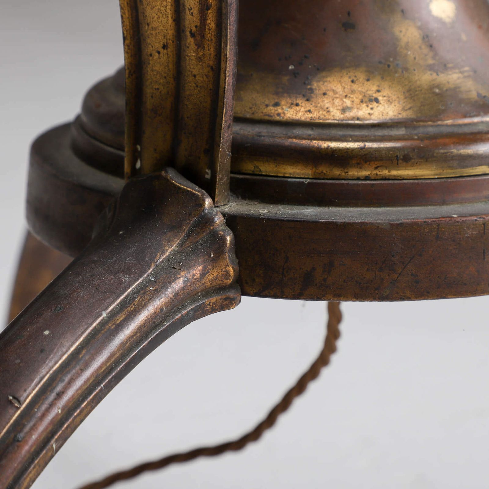 Aged Brass Art Nouveau Floor Lamp photo Lighting