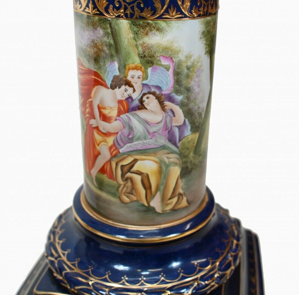 2750.0 Pair French Porcelain Pedestal Stands Paris Sevres Tables photo