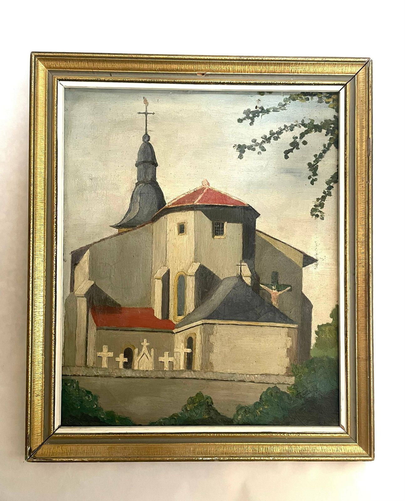 Exquisite 1920s French Oil Painting On Canvas
