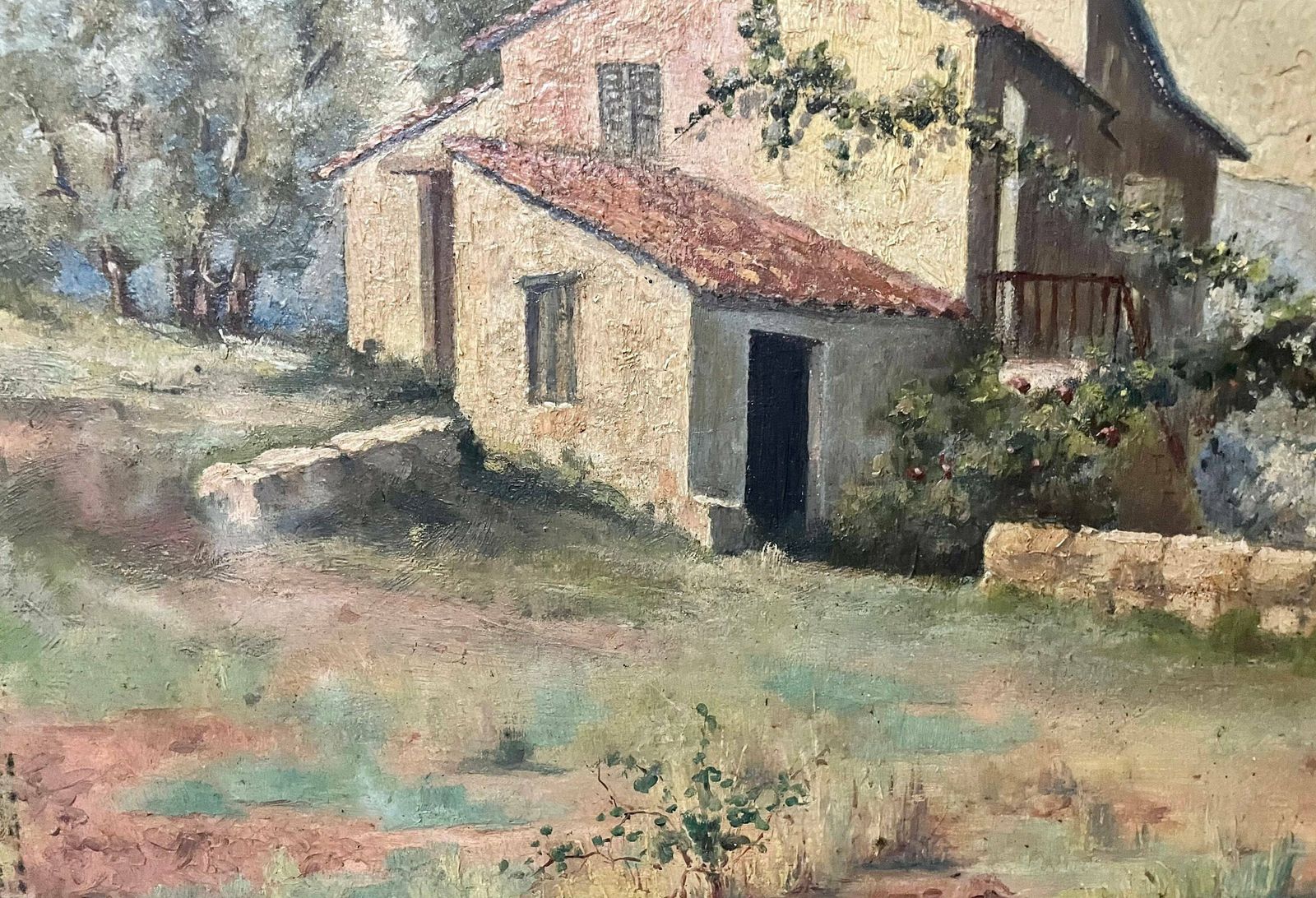 Frans Schilderij Op Hout, Jaren 1890 — Boerderij In De Provence photo 2945.0