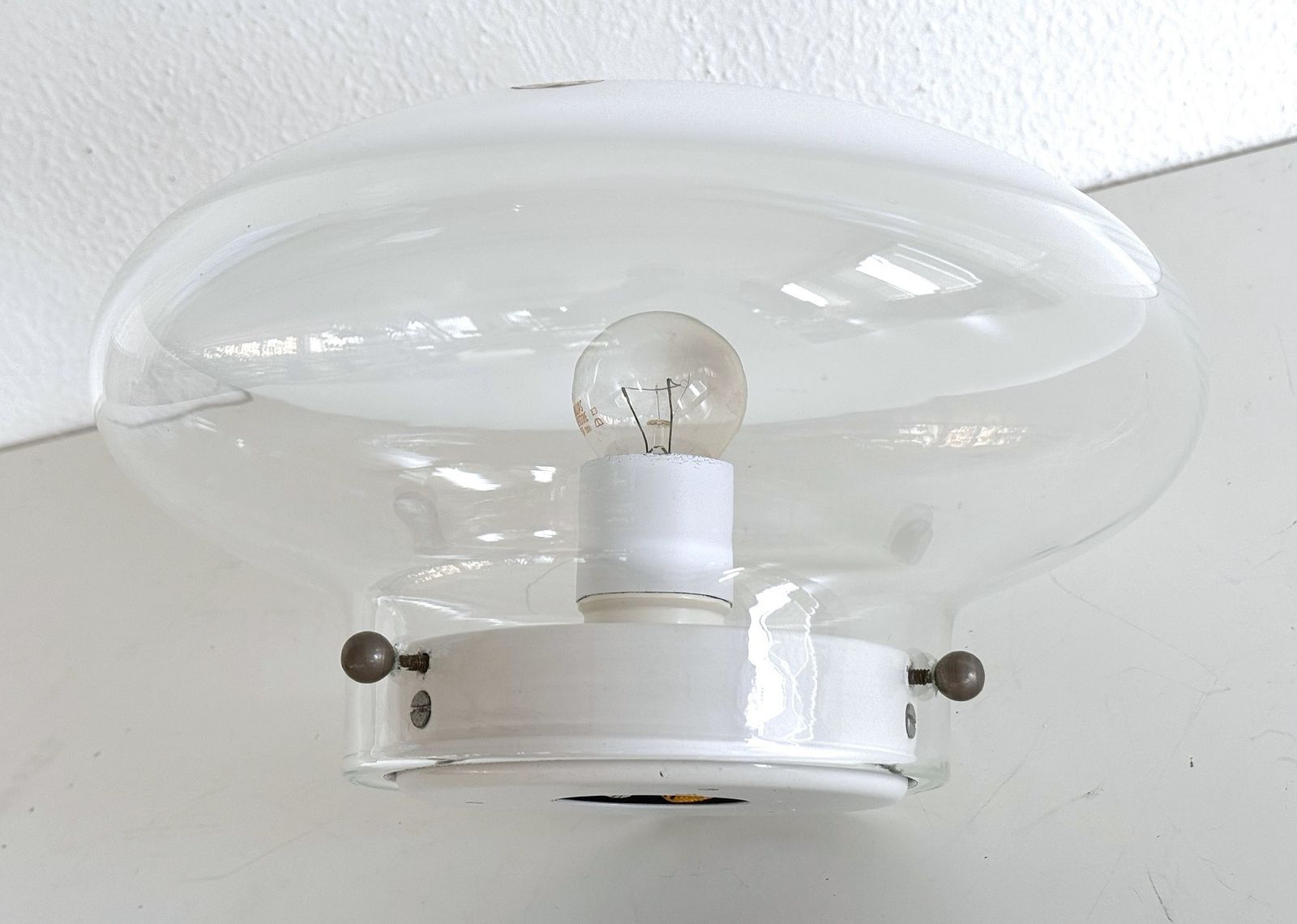 780.0 Italian Midcentury Murano Glass Flush Mount By Roberto Pamio For Leucos, 1970 photo