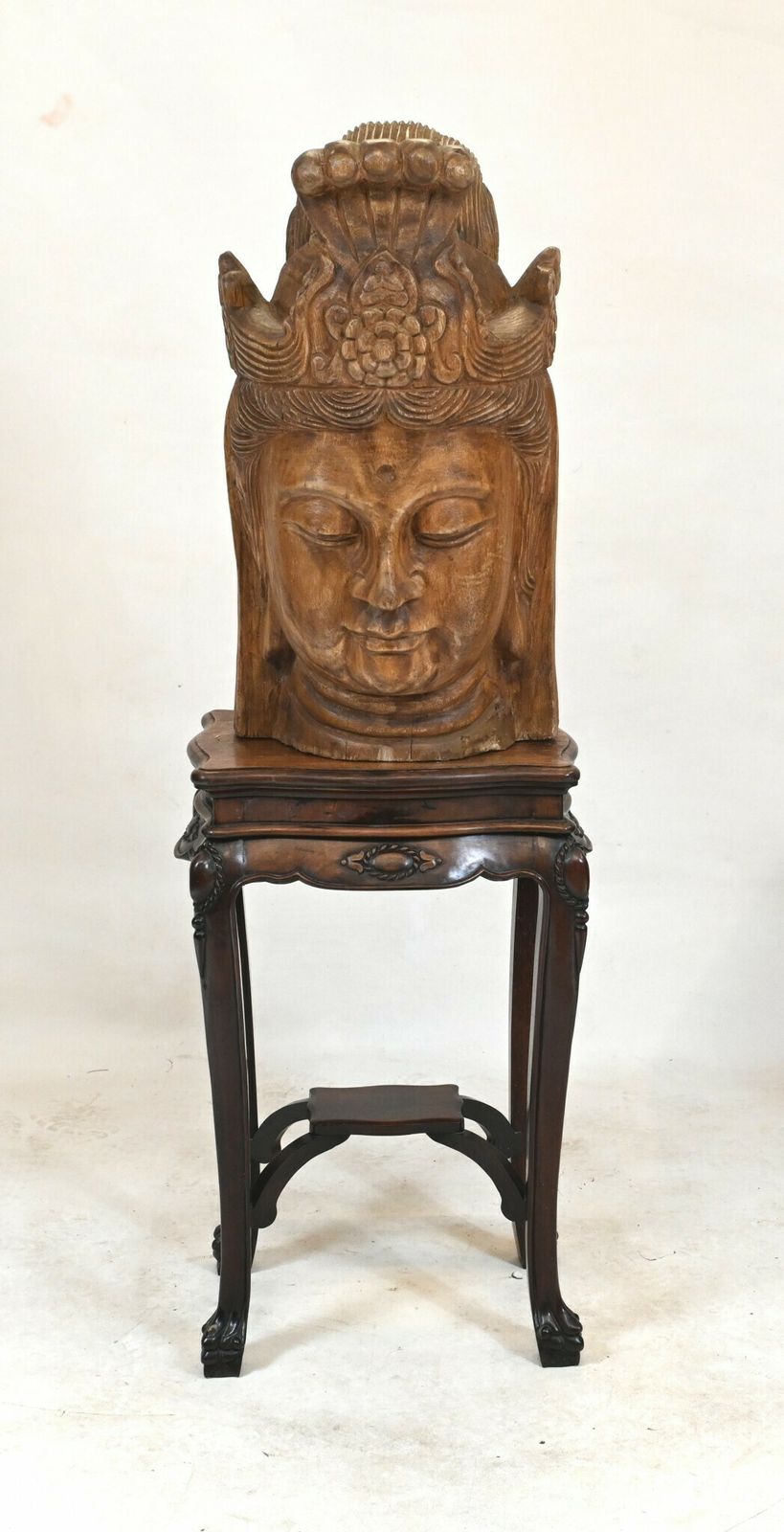 Carved Tibetan Buddha Best Statue Buddhist Head Statue photo vintage