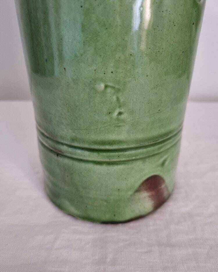 photo furniture Tall Studio Pottery Green Water Pitcher