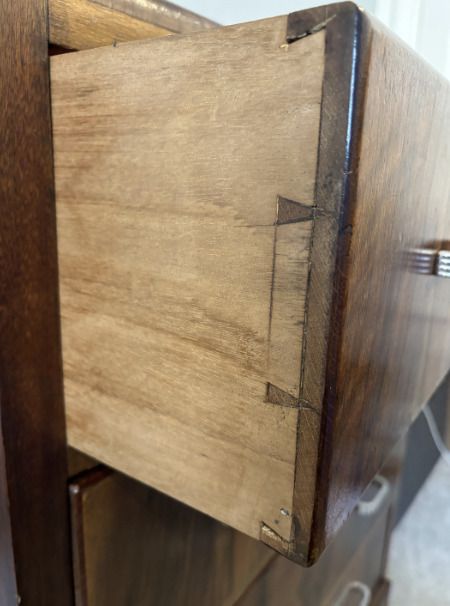 Art Deco Chest Of Drawers   Beautiful Veneer Pattern photo furniture