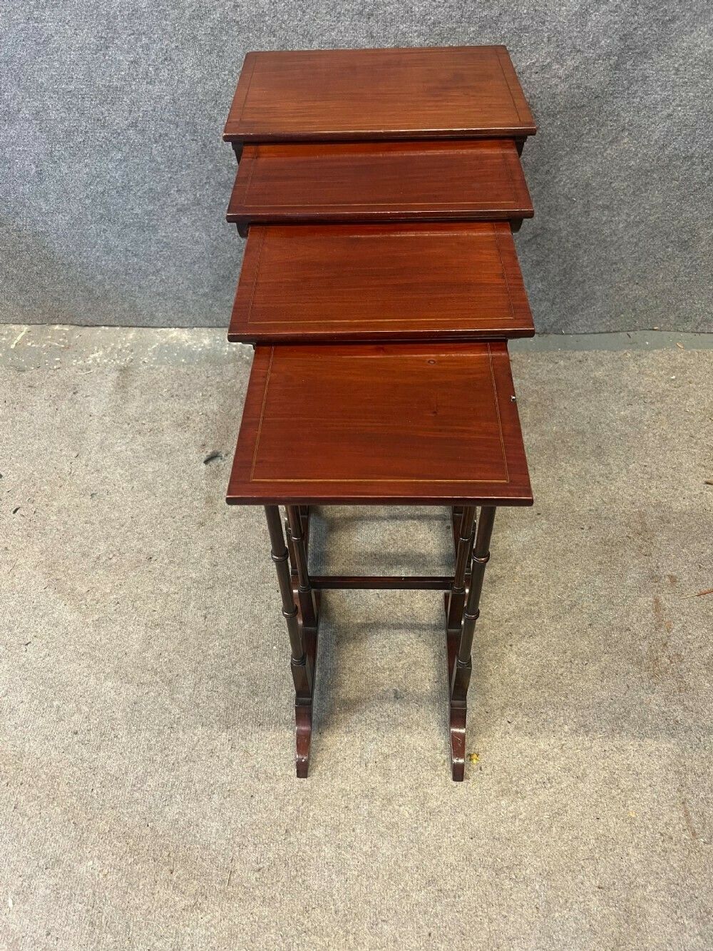 Edwardian Inlaid Nest Of 4 Tables