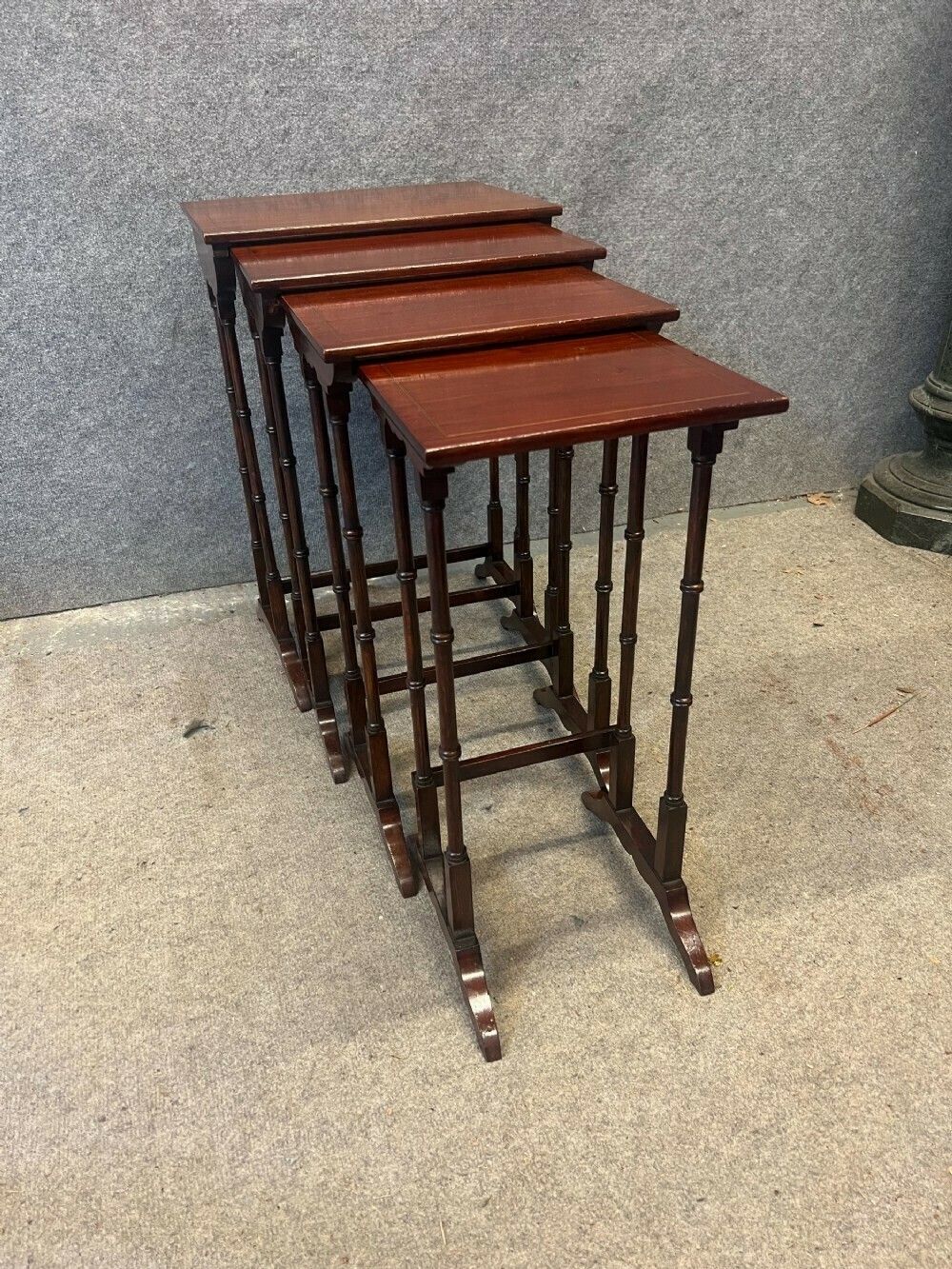 Edwardian Inlaid Nest Of 4 Tables photo vinterior