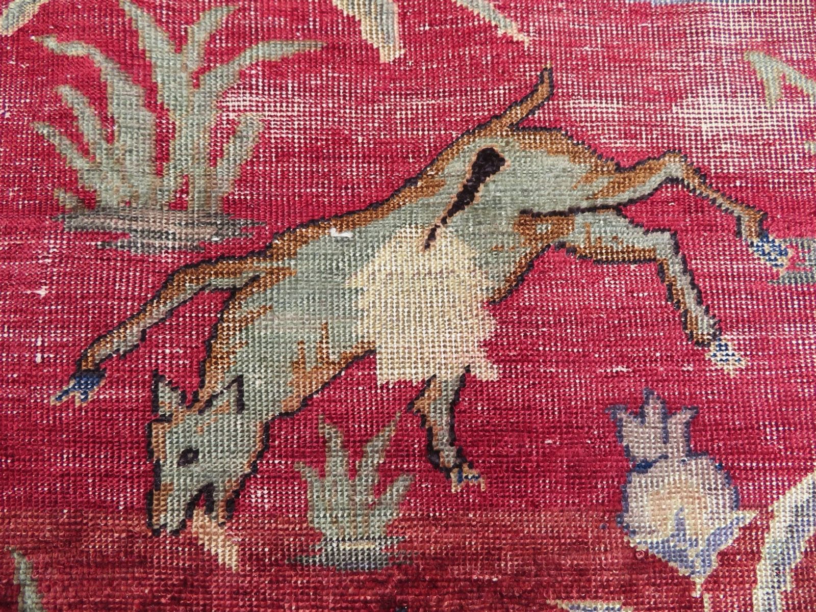 19th Century Turkish Pictorial (Hunting Scene) Silk Rug. West Anatolia. 171cm X 125cm. photo buy