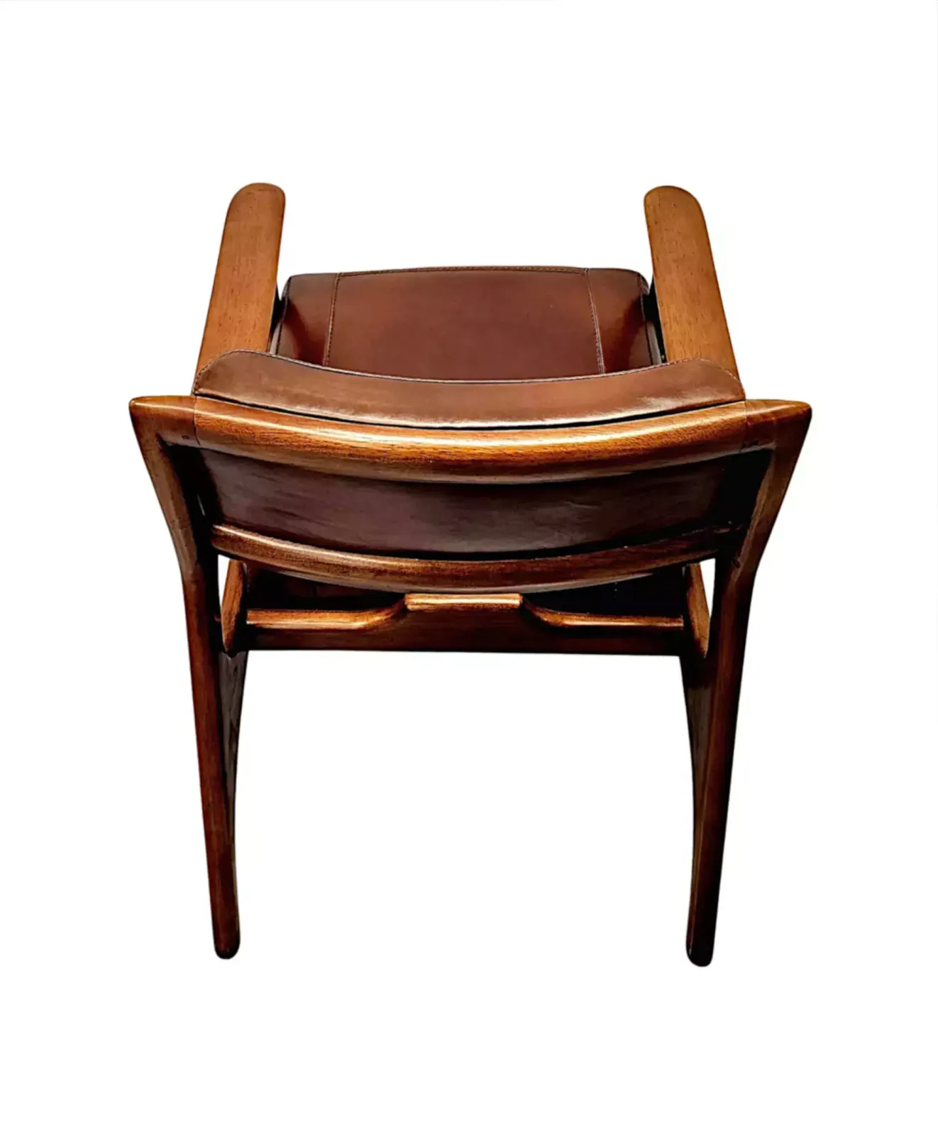 A Stunning Mid Century Design Leather And Cherrywood Armchair photo 1271.8309