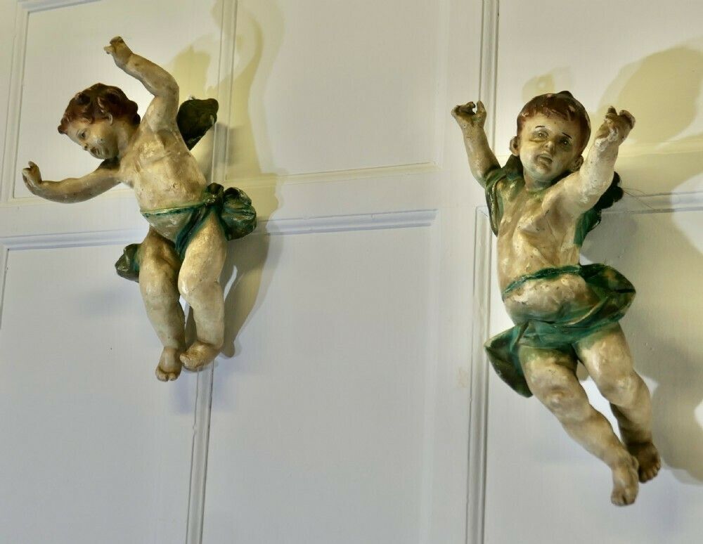 A Pair Of 19th Century Italian Putti Signed A photo furniture