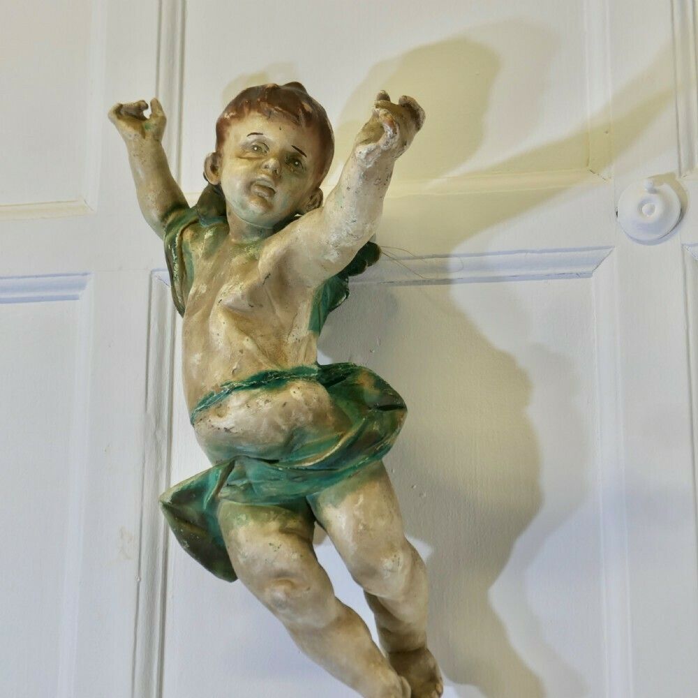 A Pair Of 19th Century Italian Putti Signed A photo for sale