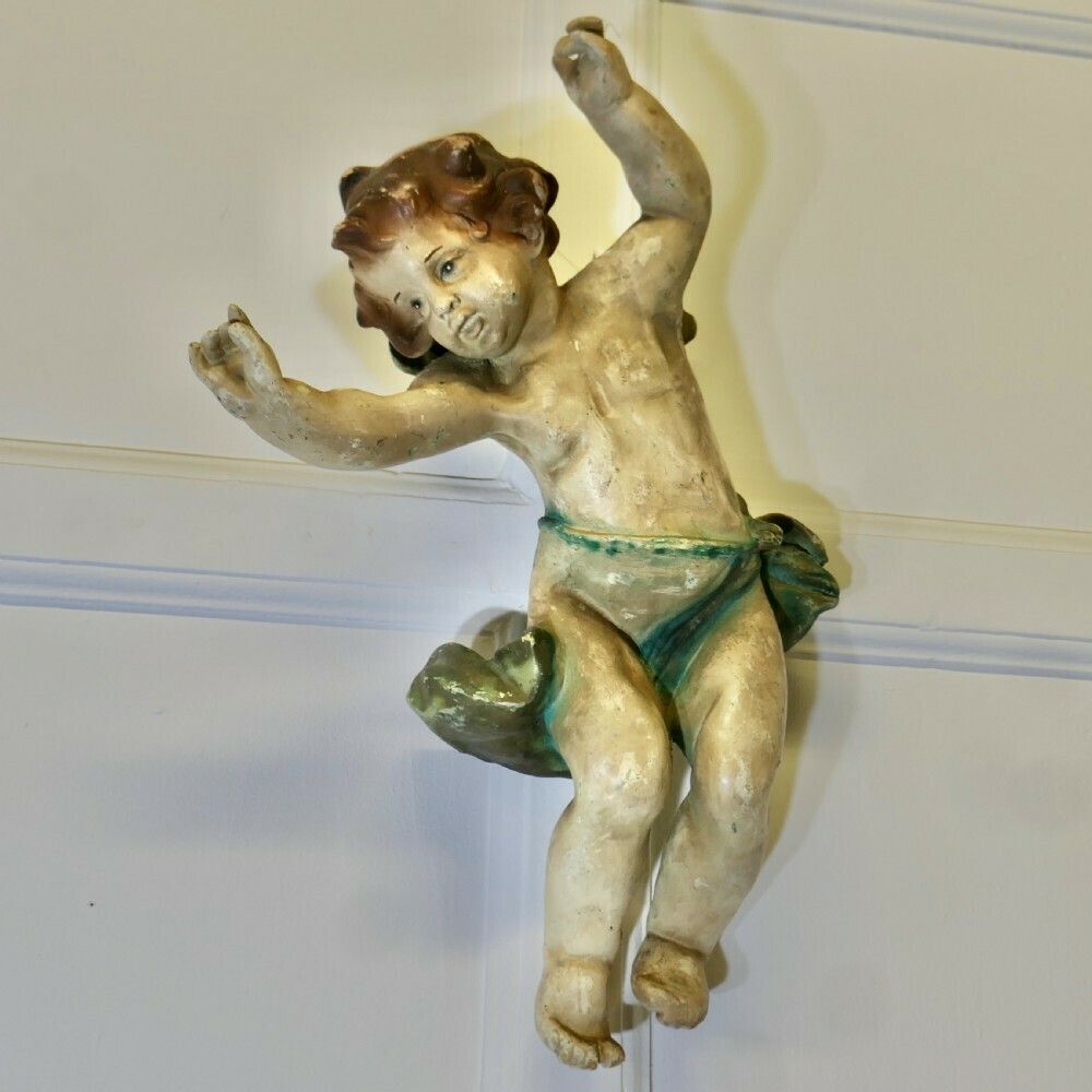A Pair Of 19th Century Italian Putti Signed A photo vinterior