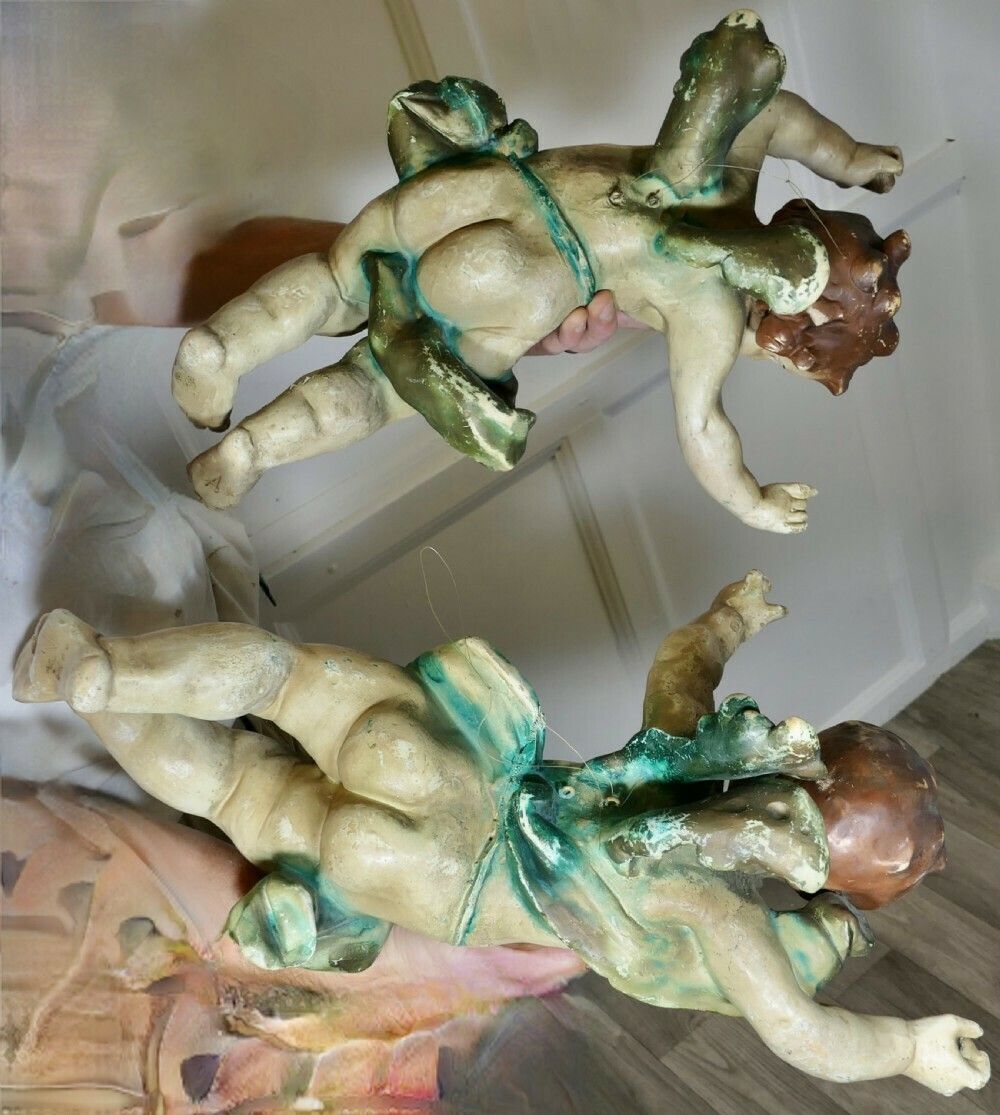 photo buy A Pair Of 19th Century Italian Putti Signed A