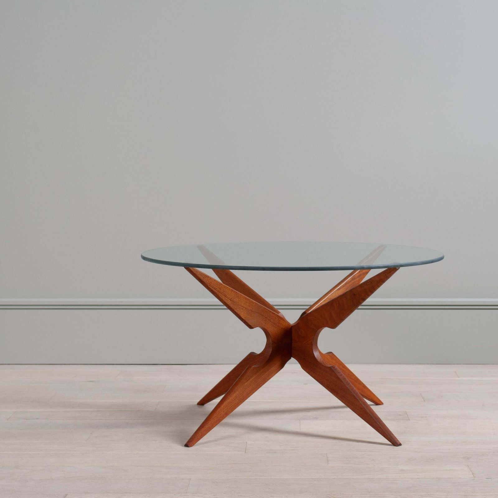 Danish Midcentury Modernist Teak & Glass Coffee Table photo furniture