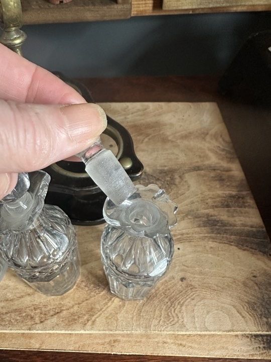 Victorian Elegant 3 Piece Cruet Condiment Set photo for sale
