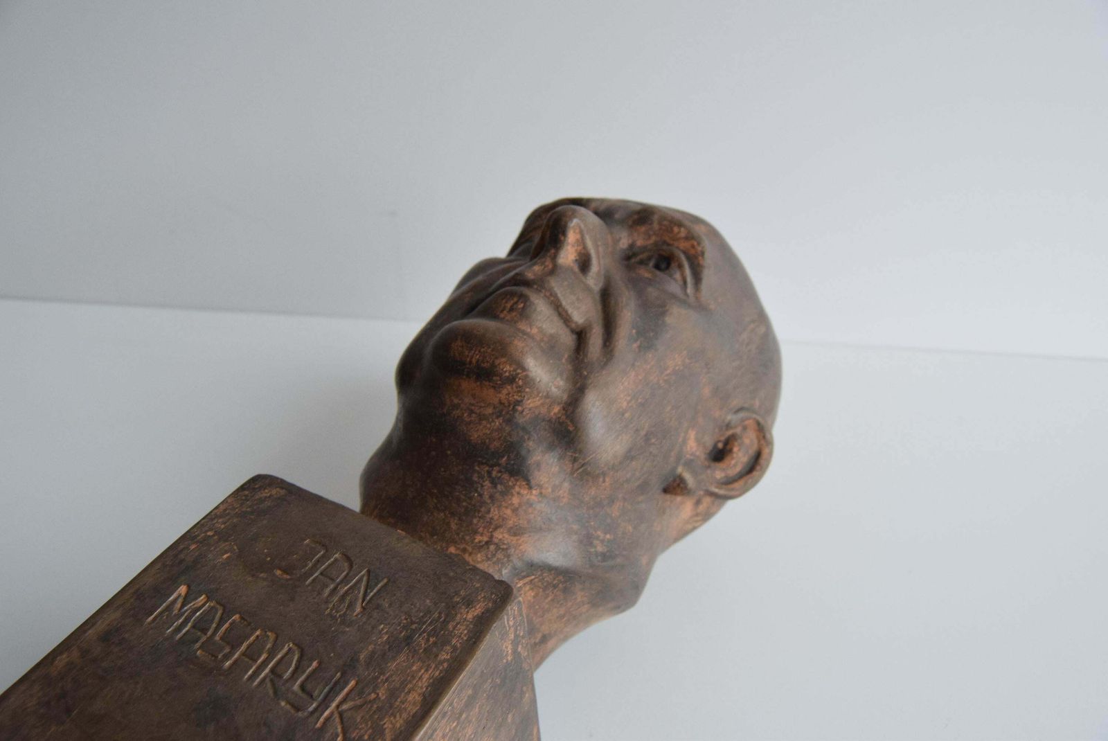 photo vintage Jan Masaryk Ceramic Bust, Circa 1950's.