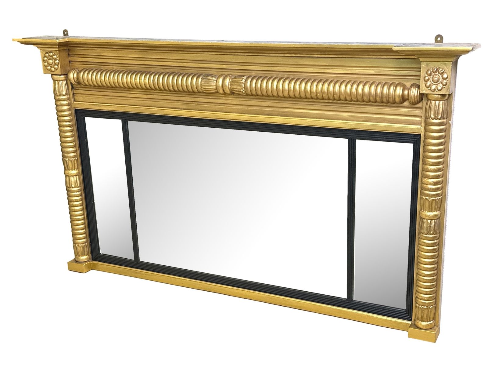 Small 19th Century Gilt Overmantle Mirror (England, Circa 1850)