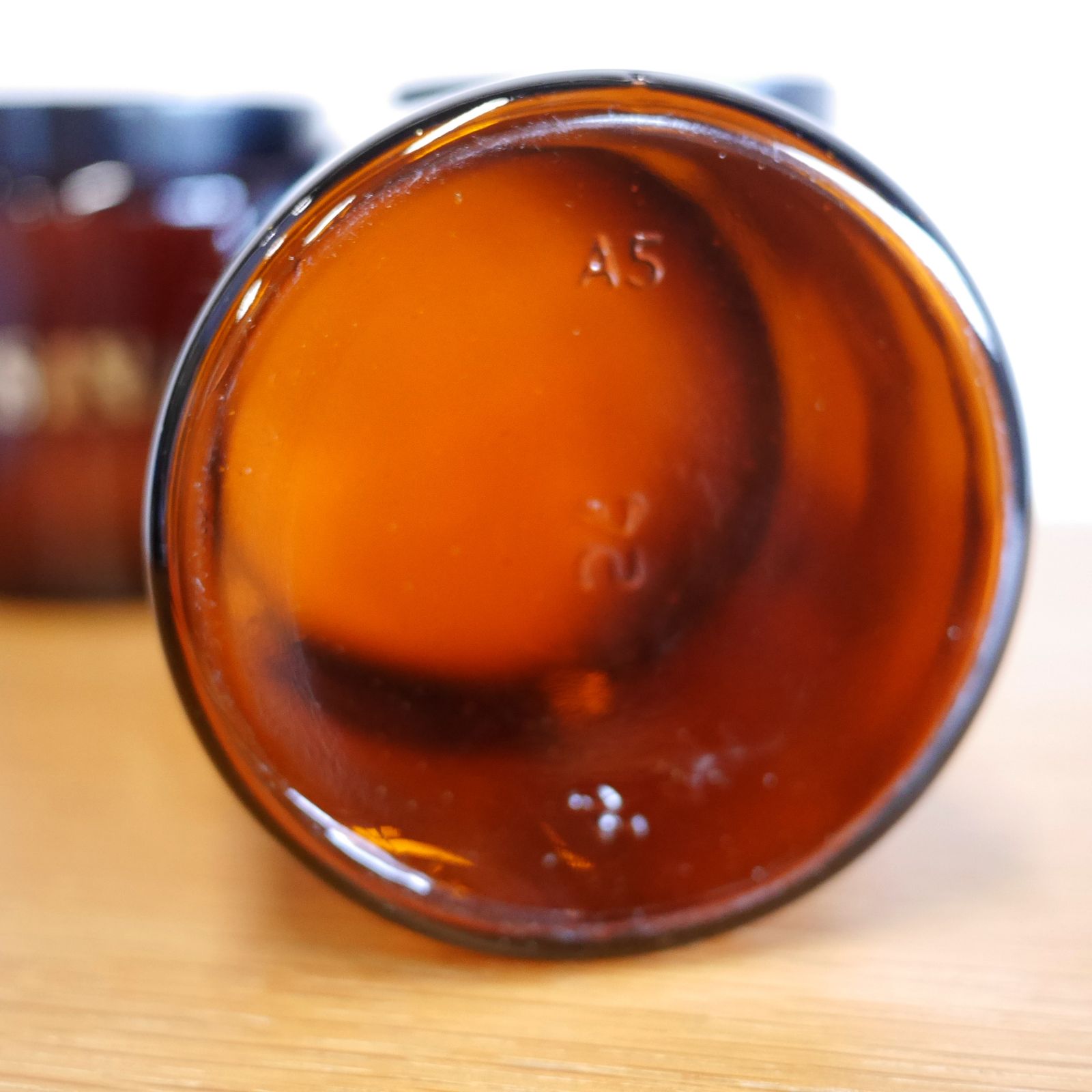 Set 3 Mid Century Brown Glass Storage Container Jar Currant photo vinterior
