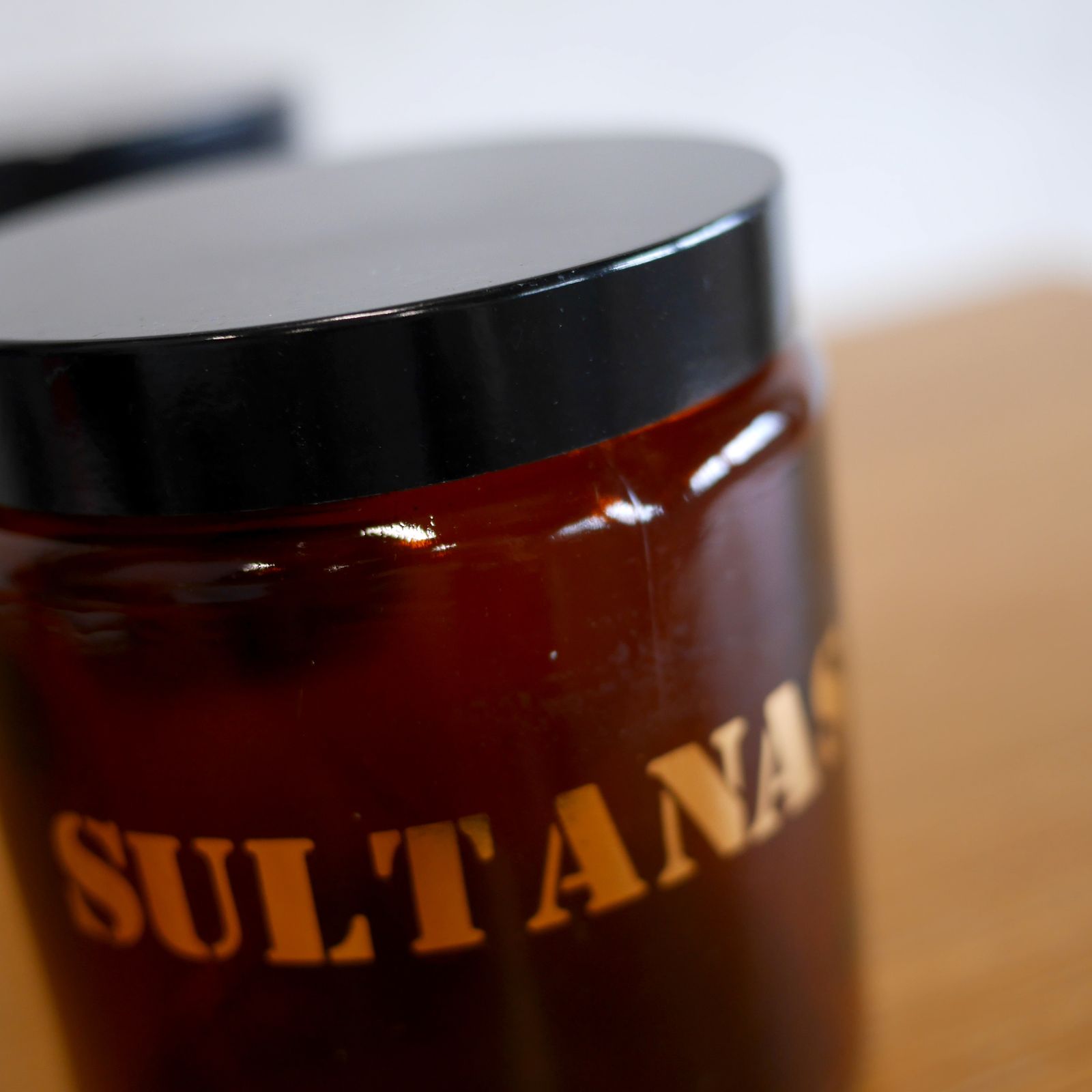 photo vinterior Set 3 Mid Century Brown Glass Storage Container Jar Currant