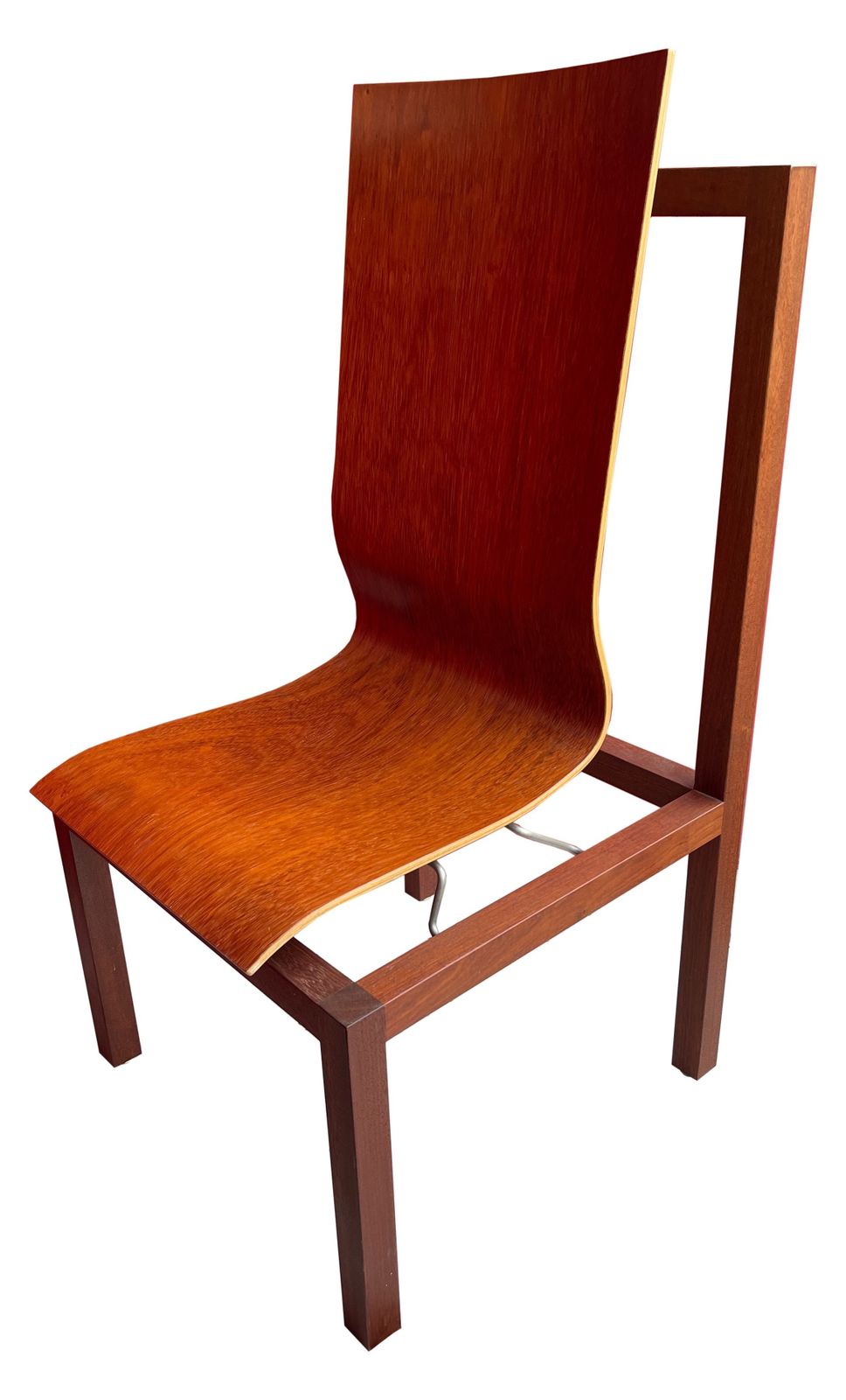 B.N.F. Chair By Gaëlle Lauriot Prévost And Dominique Perrault In Doussie Wood. The Original Martin Stoll Edition,  Numbered 124, 1995