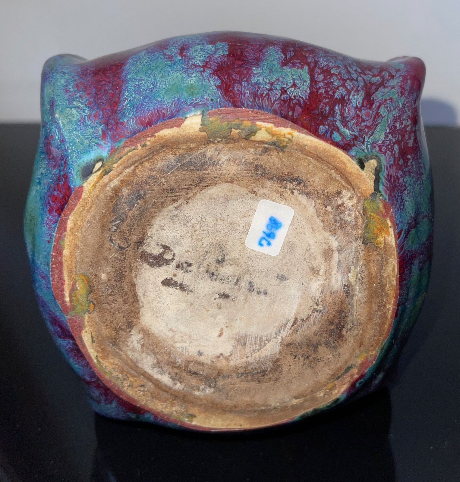 Pierre Adrien Dalpayrat Organic Vase With Oxblood And Jasper Blue Glaze, France Ca. 1900 photo buy
