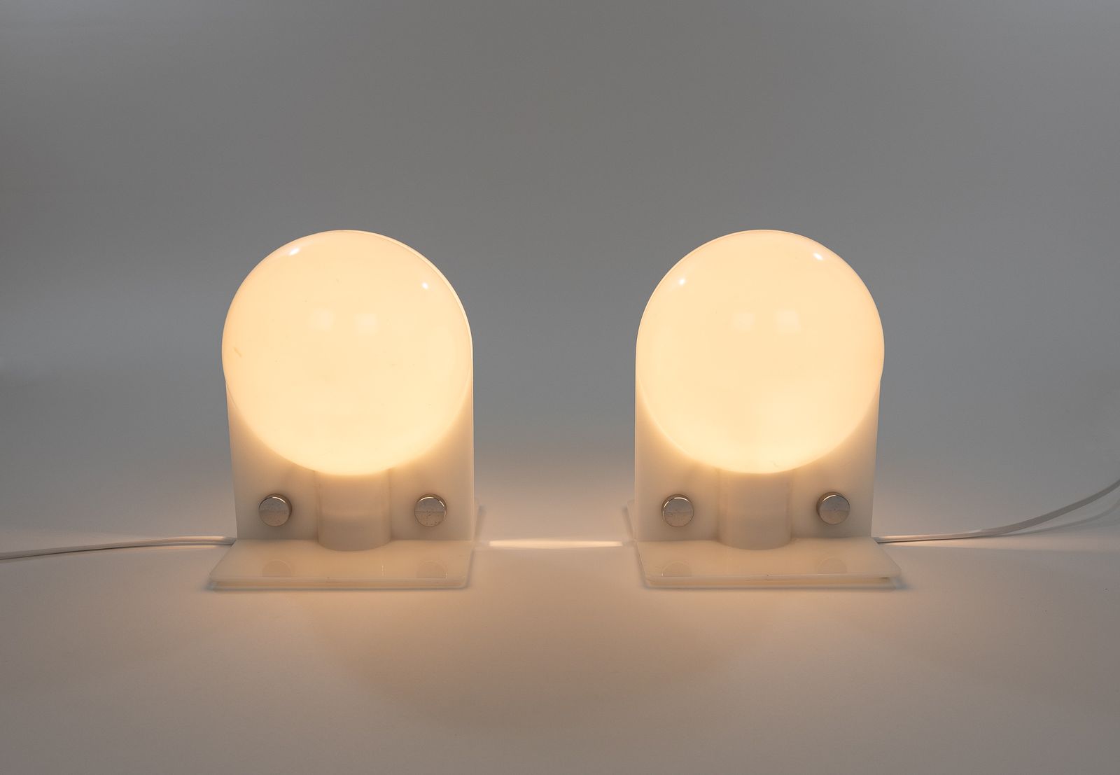 Pair Of Sirio Table Lamps By E. Lampa And S. Brazzoli For Harvey Guzzini, 1970s