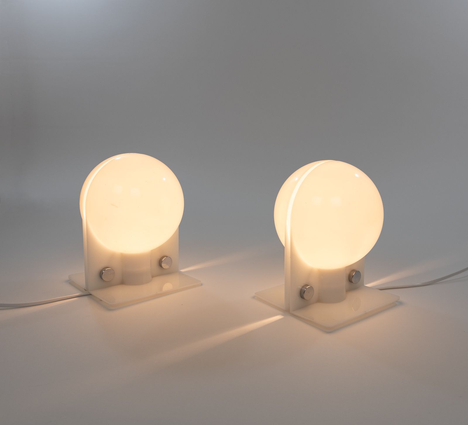 Pair Of Sirio Table Lamps By E. Lampa And S. Brazzoli For Harvey Guzzini, 1970s photo furniture