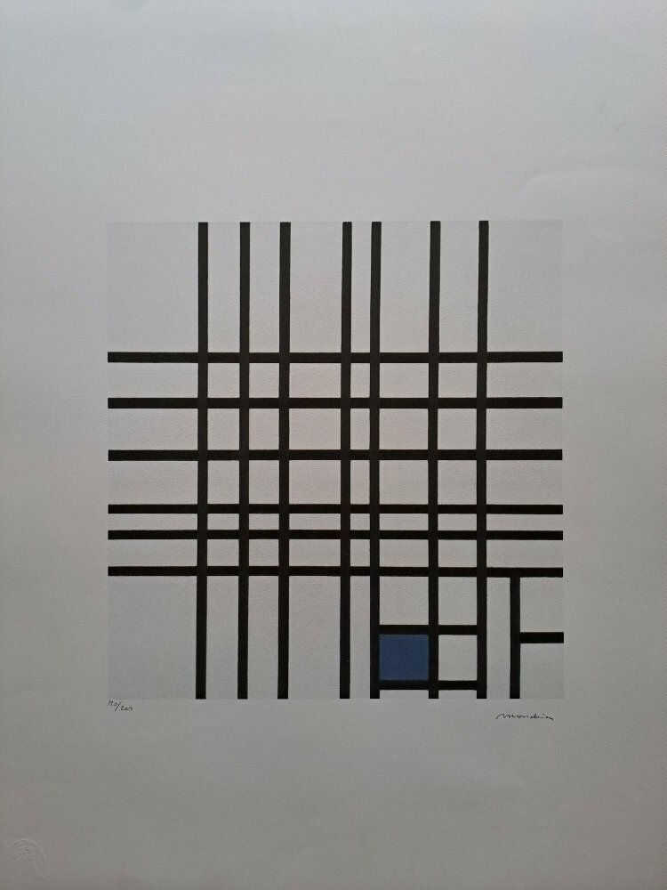 Piet Mondrian Signed   Composition With Red   Limited Edition With A Certificate photo furniture