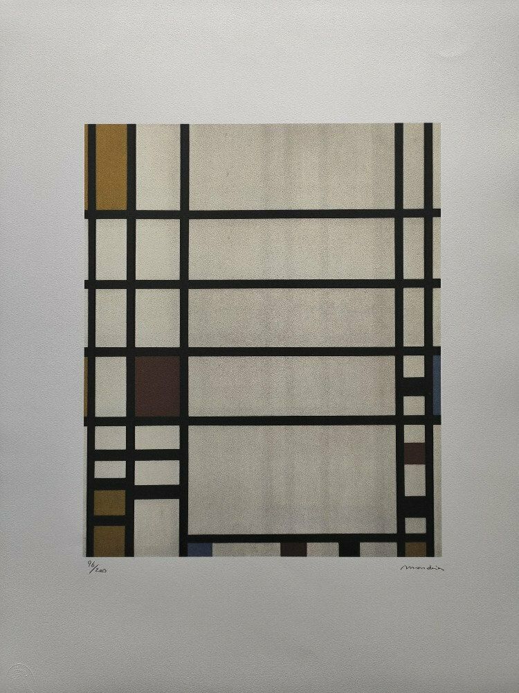 Piet Mondrian Signed   Composition   Limited Edition With A Certificate photo furniture