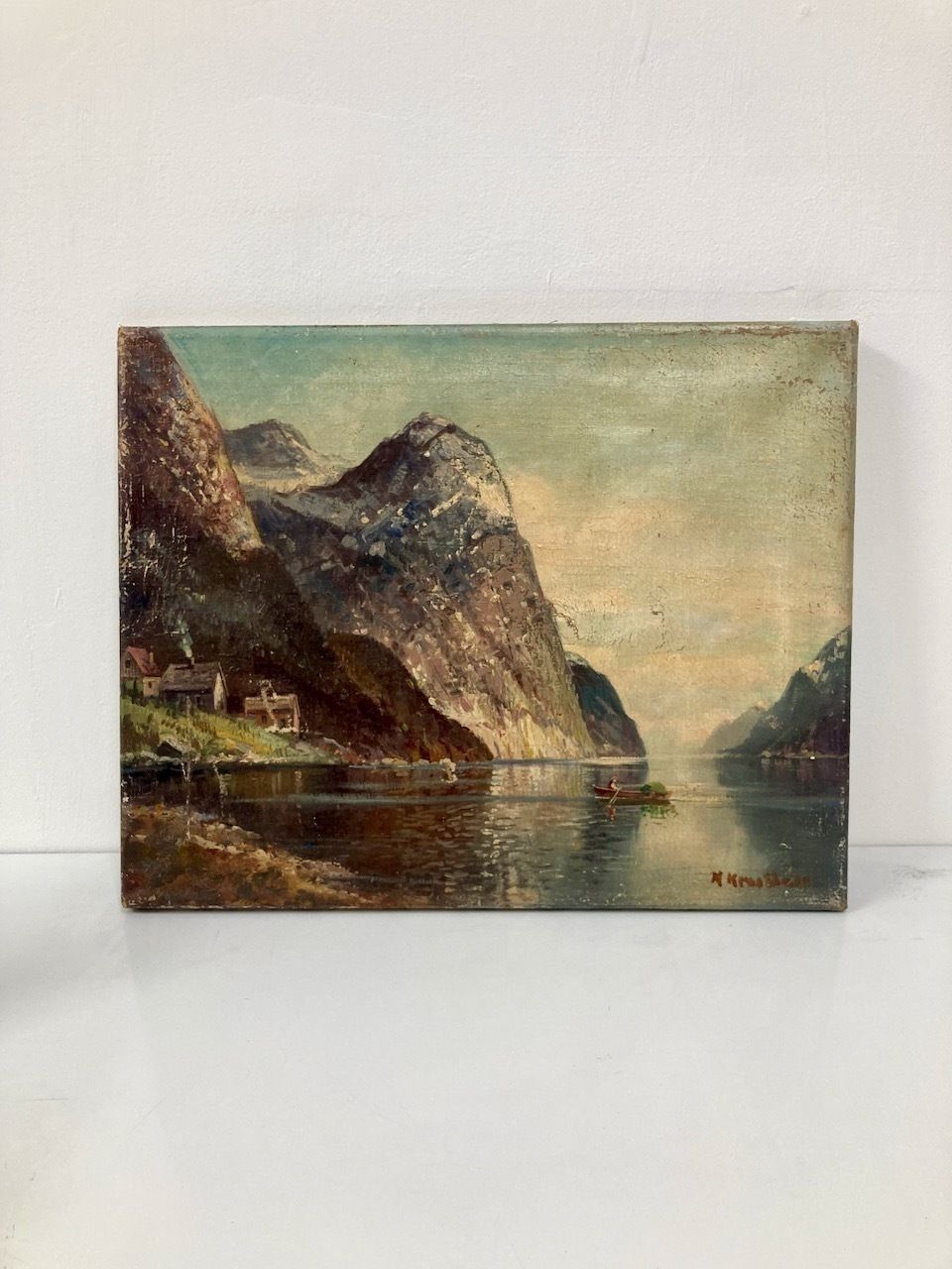 Original German Oil Painting, Early 20th Century
