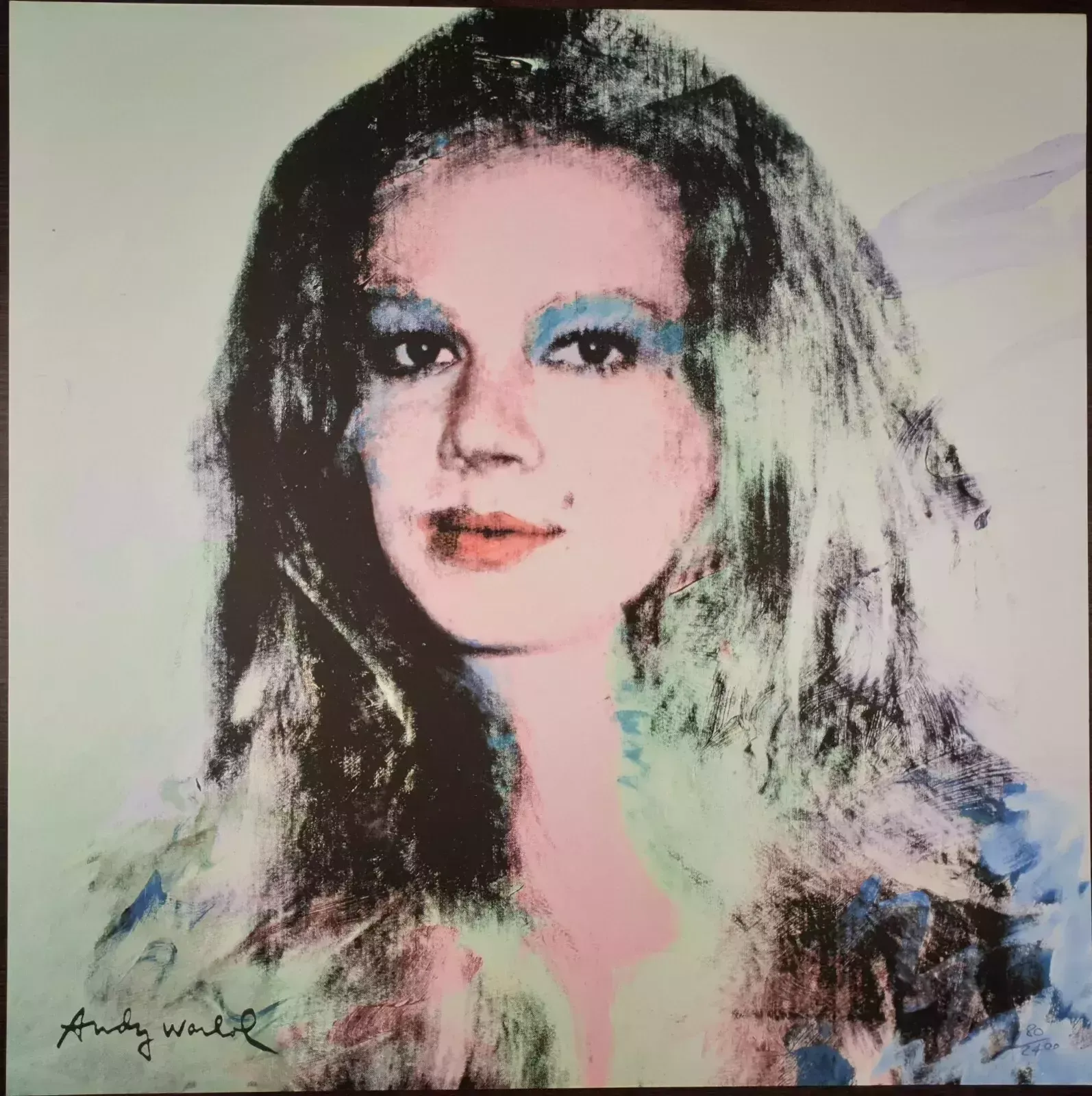 Andy Warhol, Portrait Of Baroness Von Thyssen, Plate Signed Lithograph