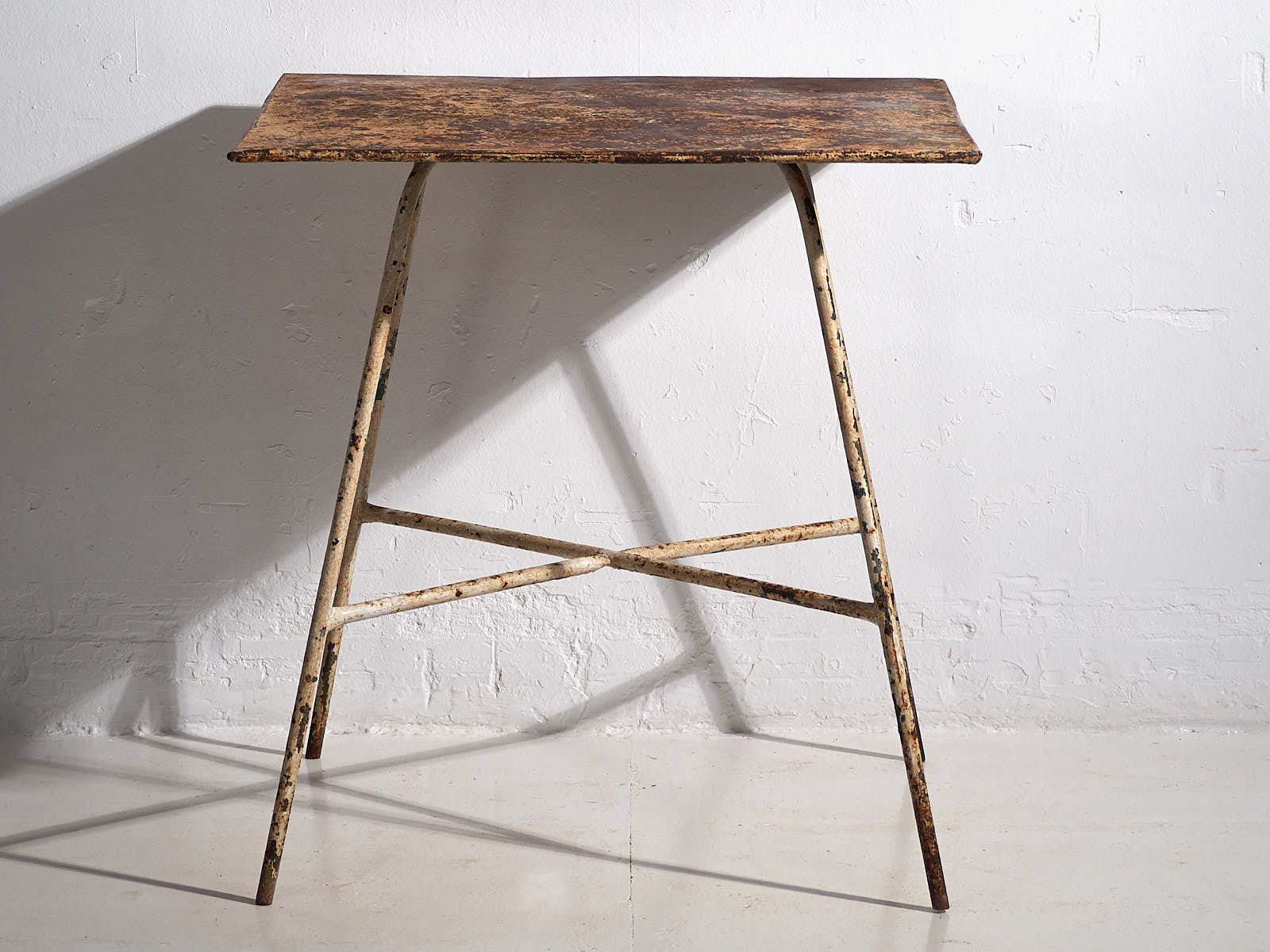 Antique Garden Table With White Patina (C.1920) #22 photo 559.0
