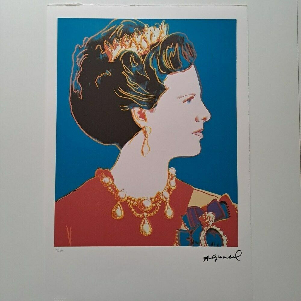 Andy Warhol “Queen Margrethe II Of Denmark” — Fine Pop Art Plate Signed Edition With Castelli Documentation photo furniture