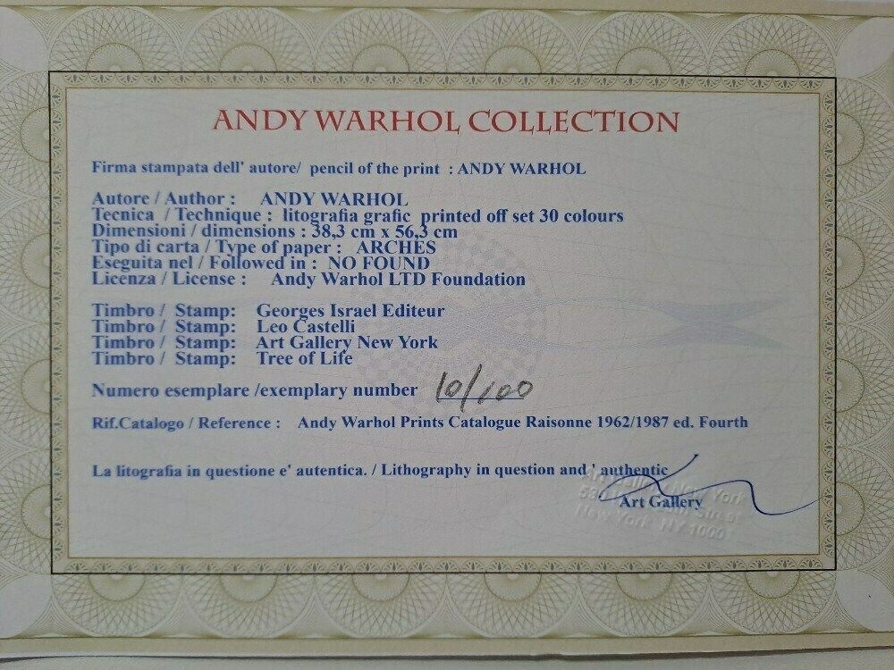 Andy Warhol “Queen Margrethe II Of Denmark” — Fine Pop Art Plate Signed Edition With Castelli Documentation photo for sale