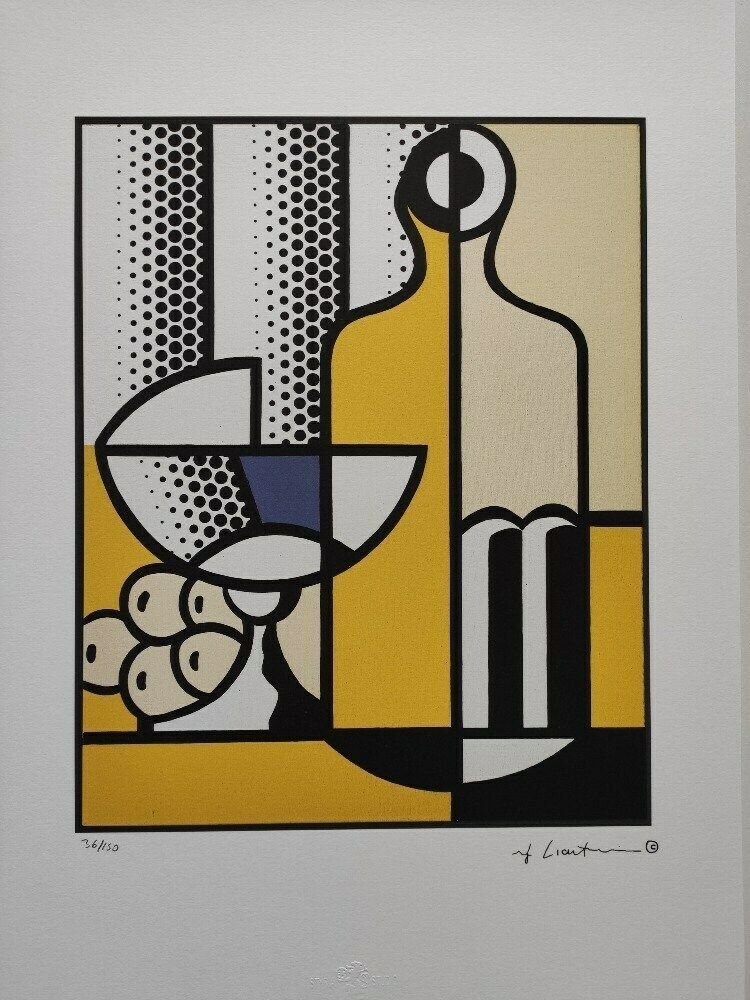 Roy Lichtenstein Lithograph   Still Life   Certificate, Pop Art Wall Art