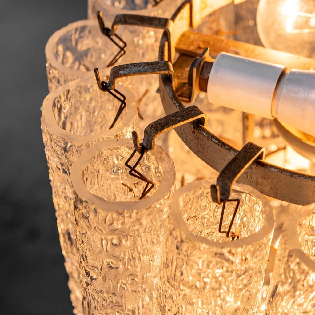 photo for sale 3 Light Chandelier In Blown Murano Glass, 1960s, Vintage, Modern