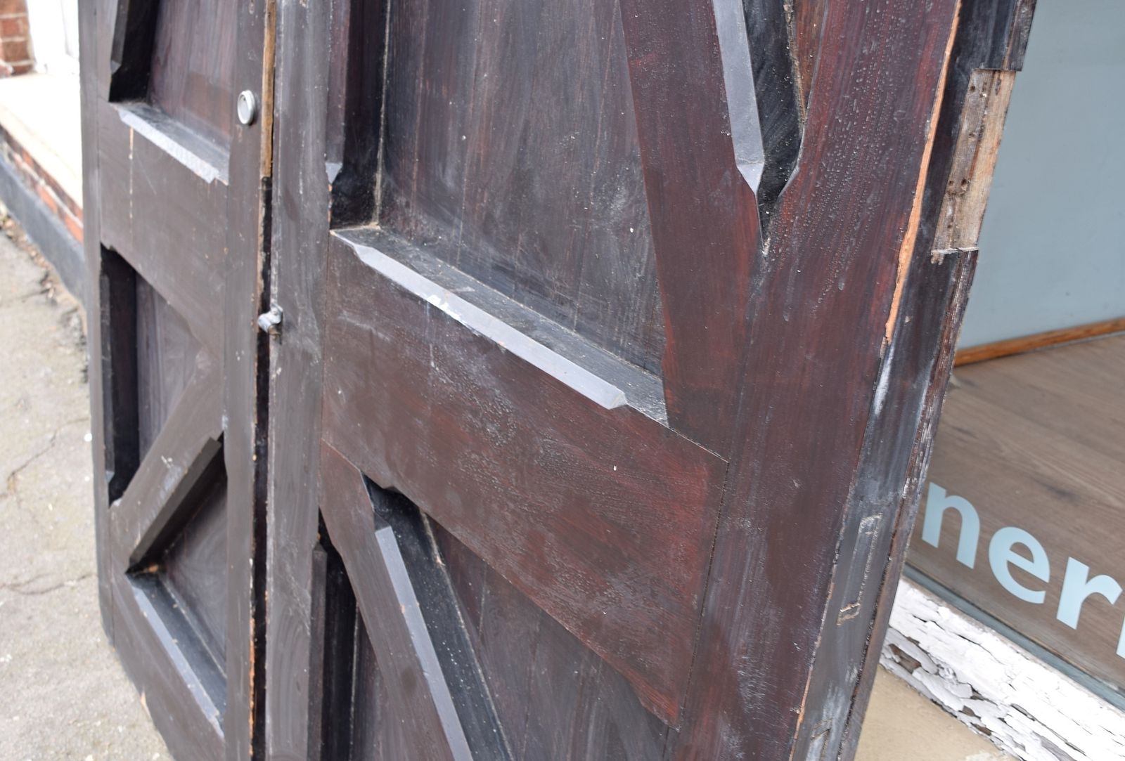 Antique Oak Church Double Doors 1905 photo 1850.0
