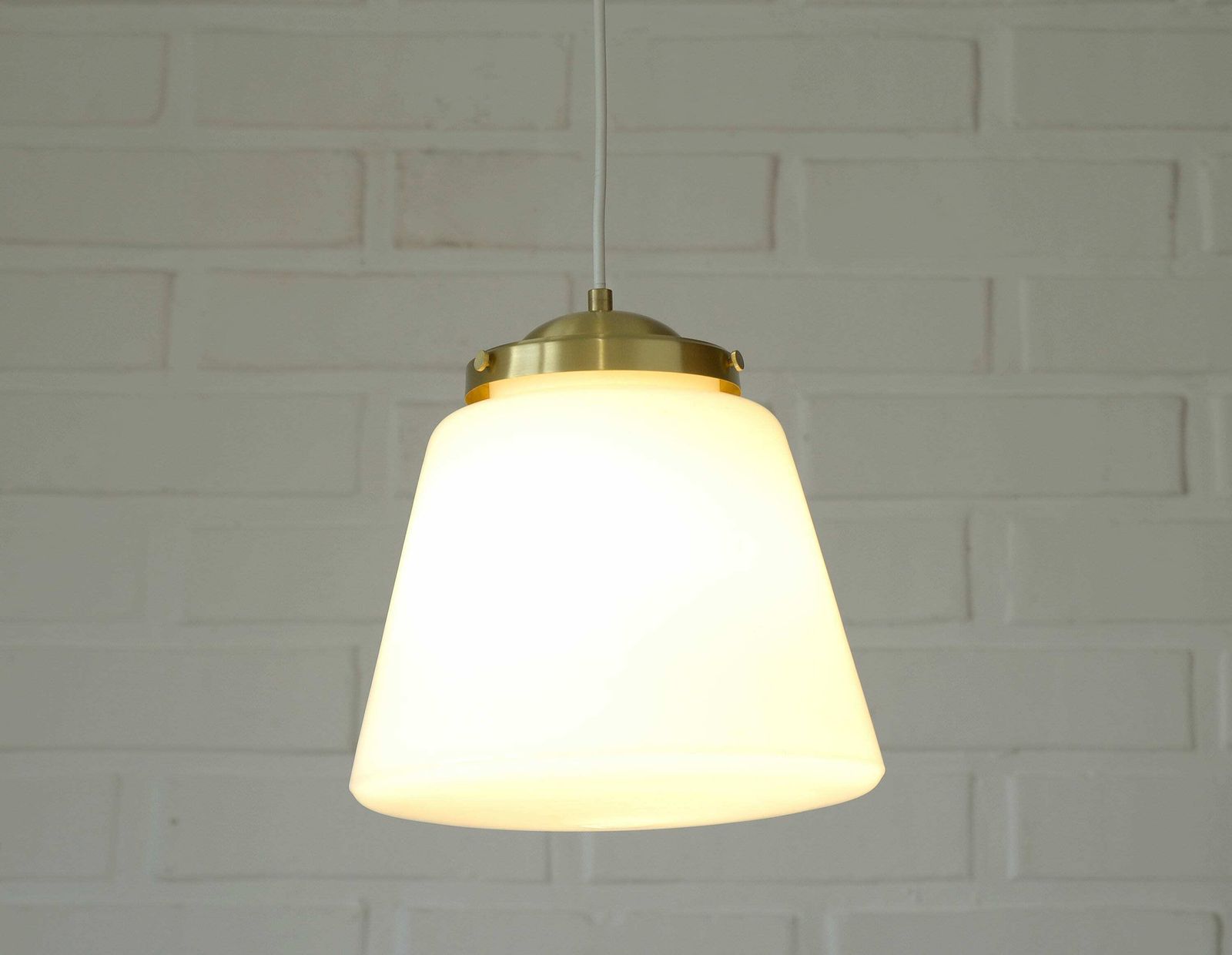 Vintage Pendant Light / Redesign Hanging Lamp / Yugoslavia 1930's / Bauhaus Era / Industrial Lighting / Antique Ceiling Lamp / Art Deco