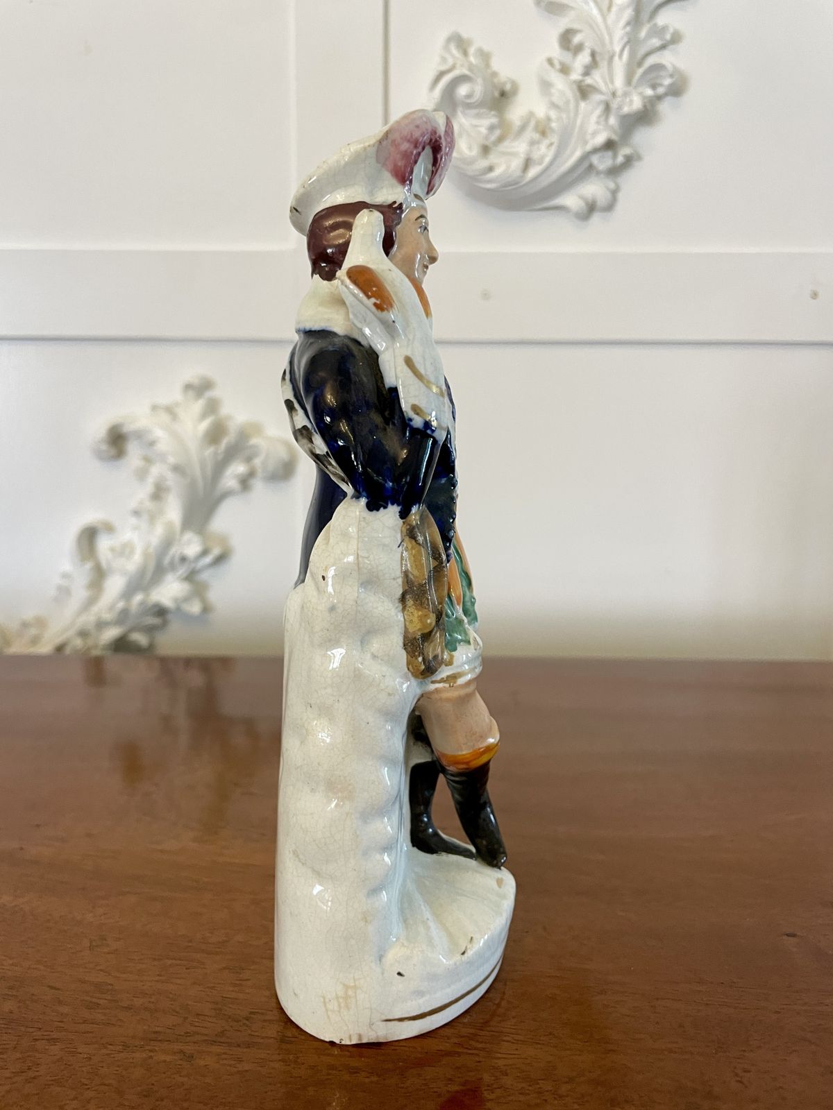 Antique 19th Century Staffordshire Flatback Figure photo vinterior