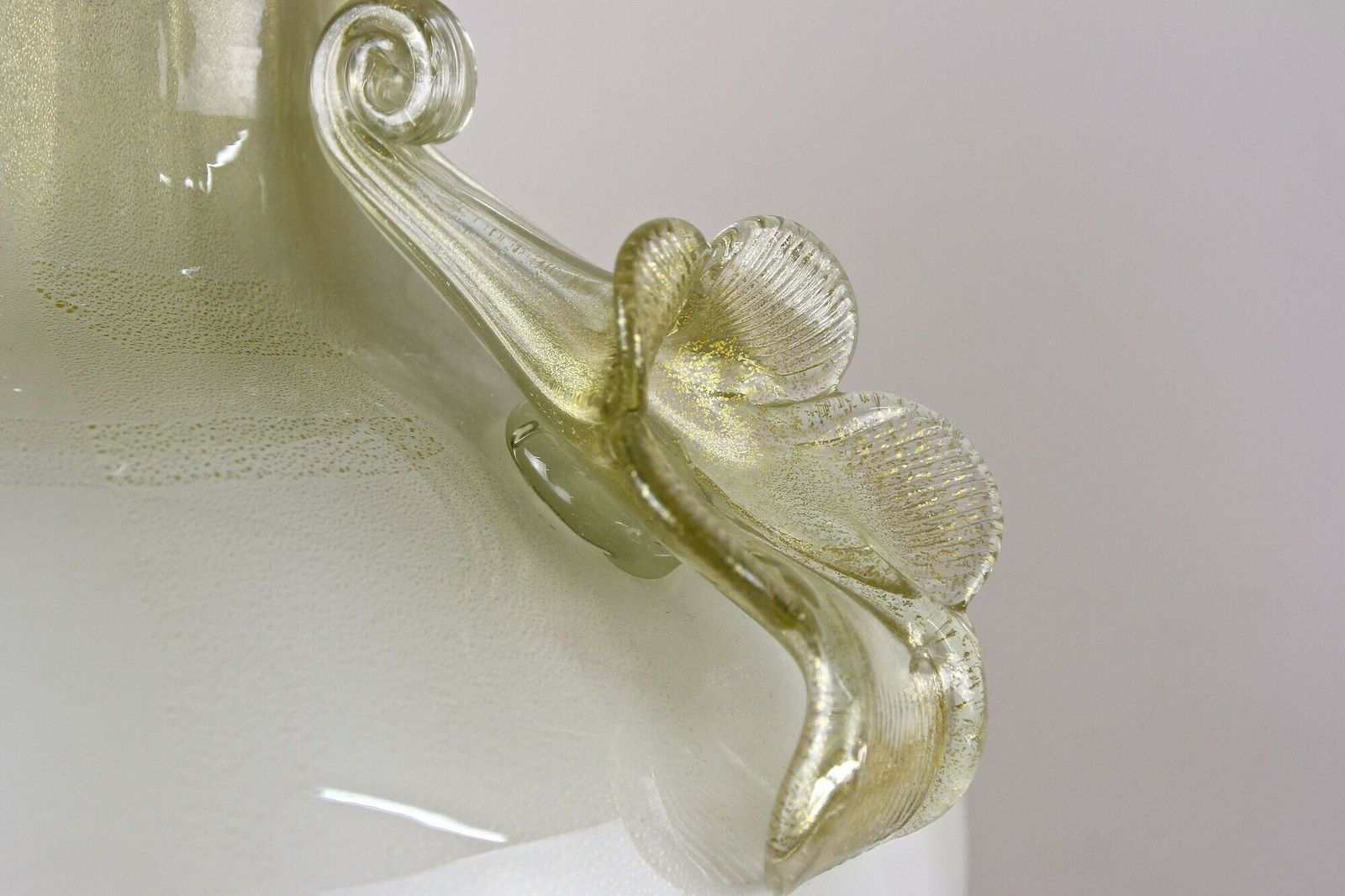 photo for sale 21th Century Golden/ Beige Murano Amphora Vase By Gabbiani Venezia, Italy